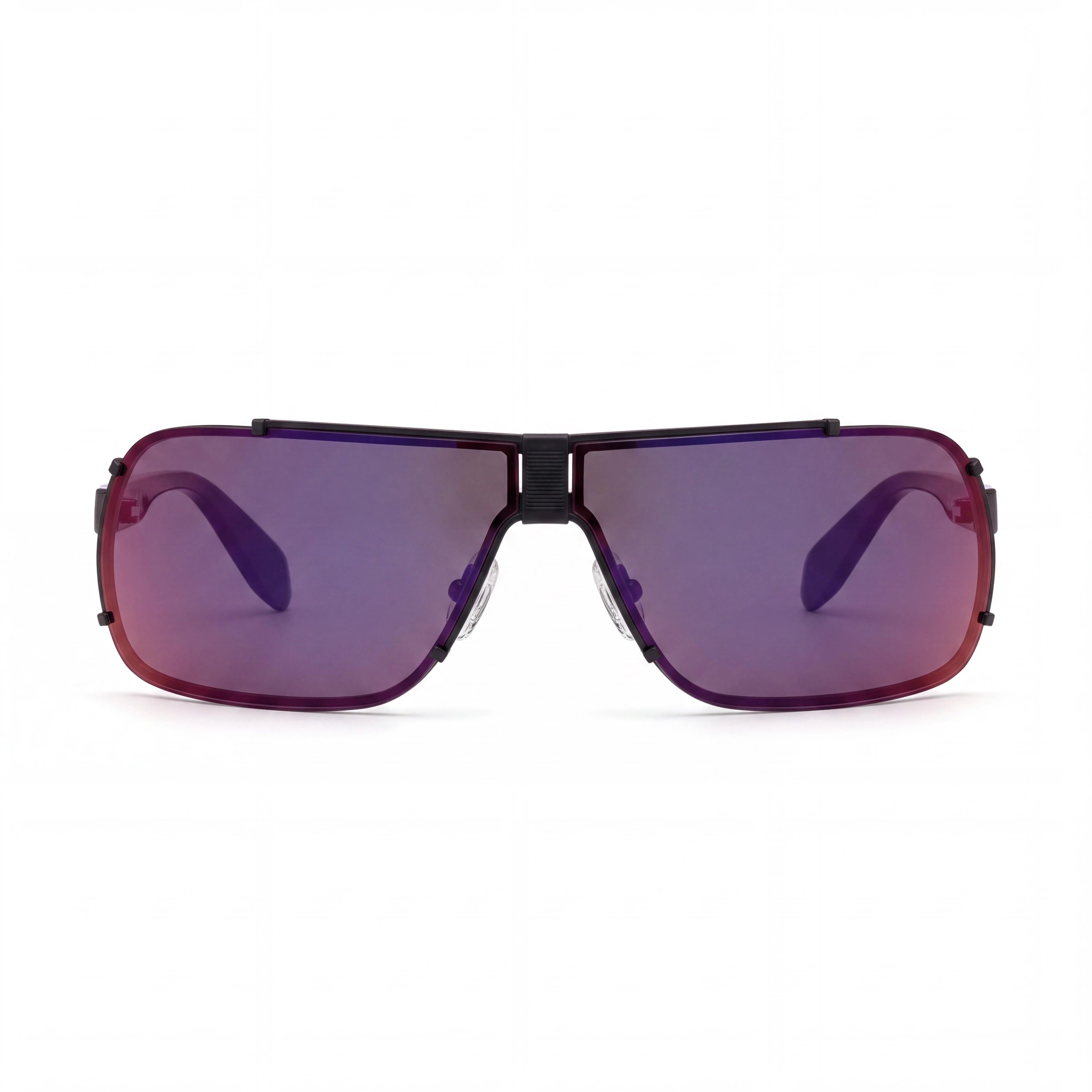 Gafas de Sol adidas Originals Modern Pilot Hombre Montura de Metal Negro Mate Lentes Espejo Degradado Morado 75-75-125, Photo 2