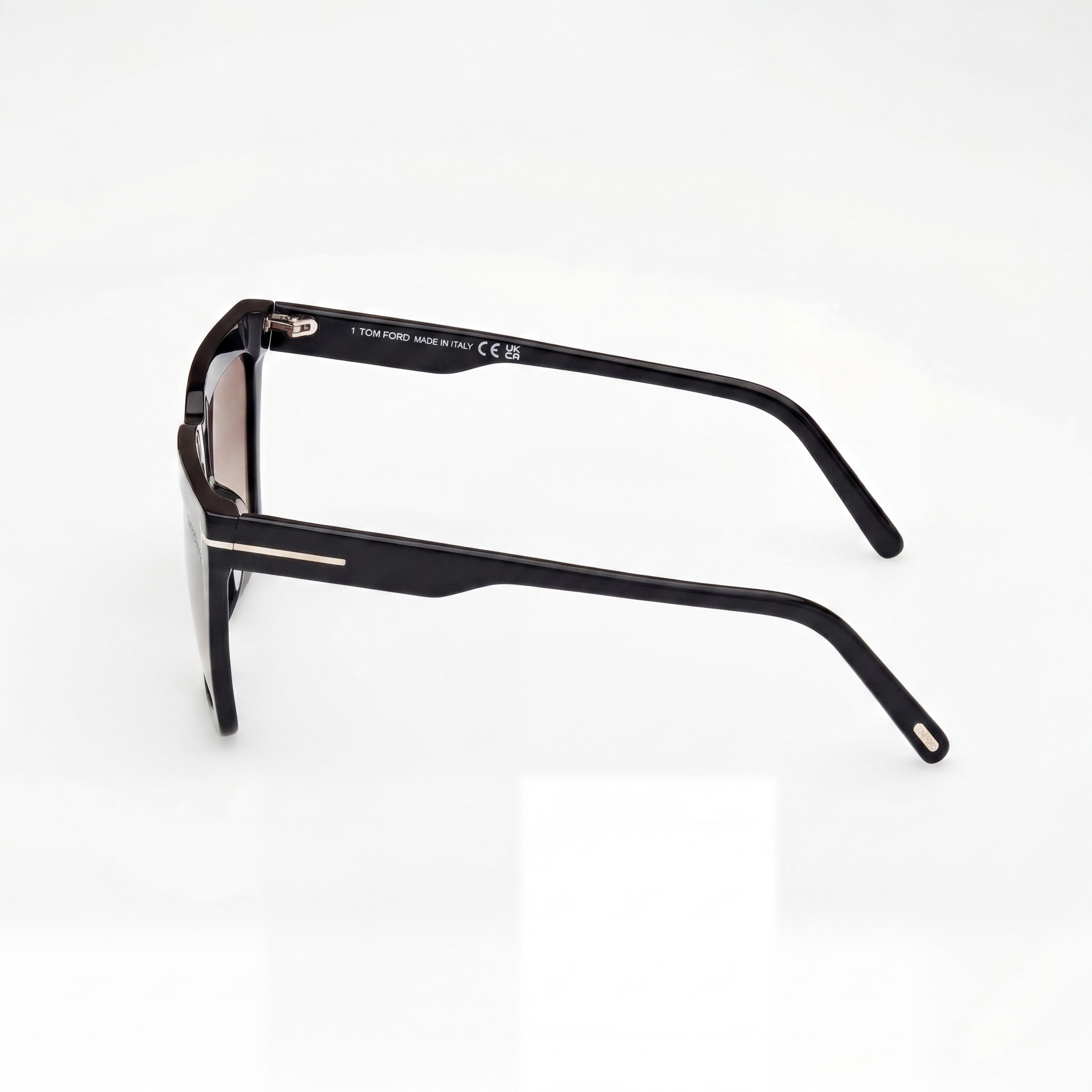 Gafas de sol Tom Ford Eden para mujer, montura de plástico brillante negra, lentes ahumadas degradadas con protección UV, 56 mm, Photo 3