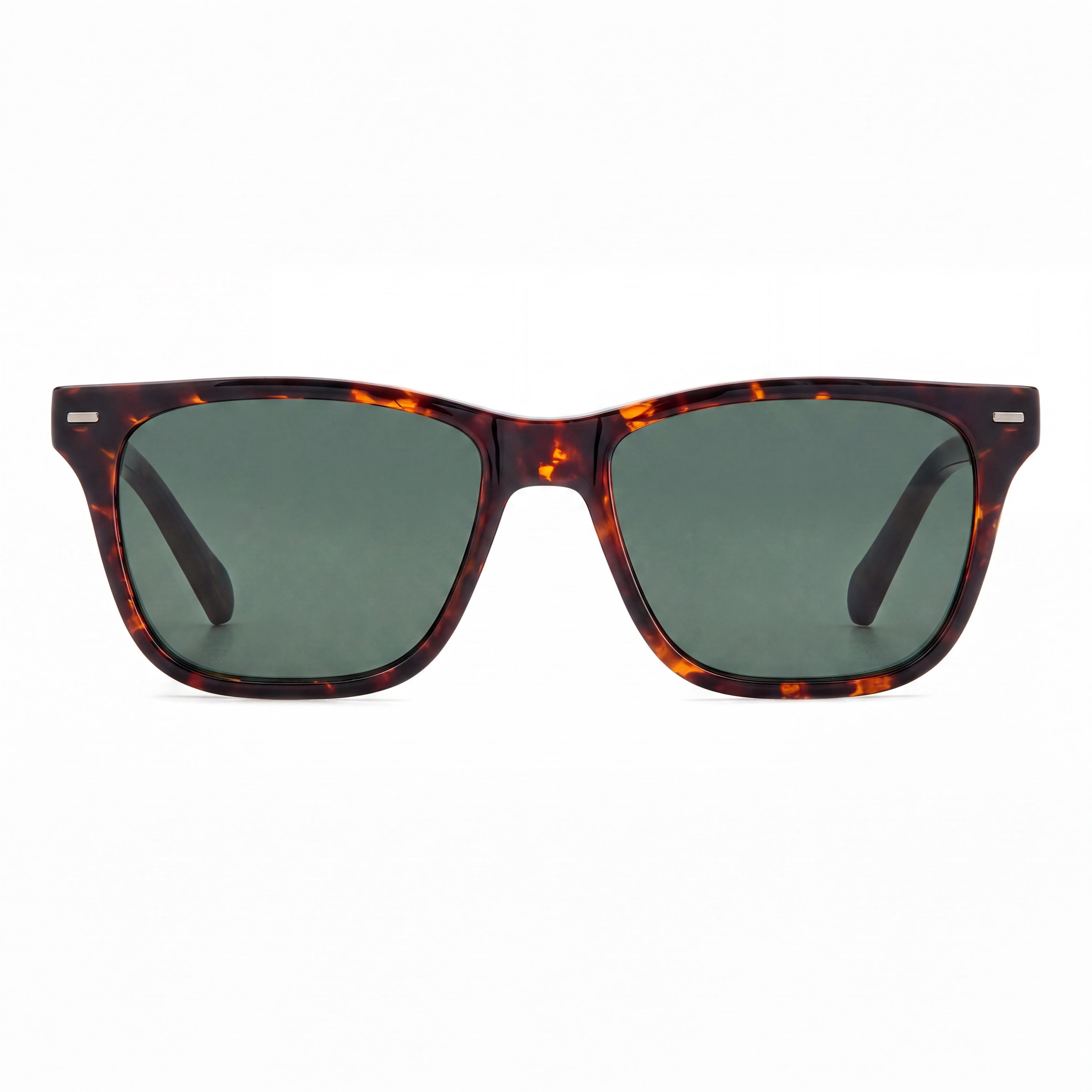 Gafas de sol Fossil rectangulares de plástico para hombre, color carey oscuro con protección UV, 54 mm, Photo 2