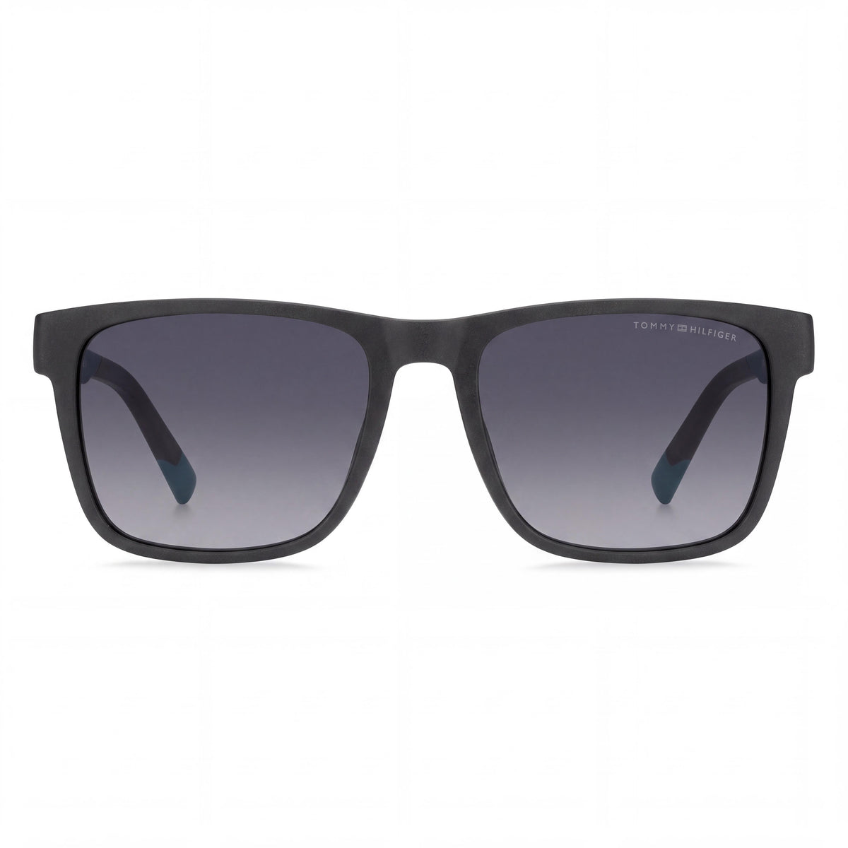 Tommy Hilfiger Casual Women's Grey Teal Polyamide Frame Sunglasses with Dark Grey Shaded Lenses 55mm, Photo 2