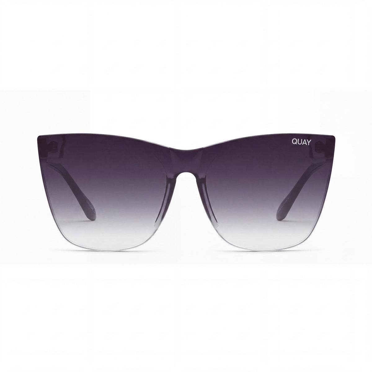 QUAY AUSTRALIA Come Thru Women's Ivory Purple to Orange Gradient Grey UV Protected Sunglasses 144mm, Photo 2