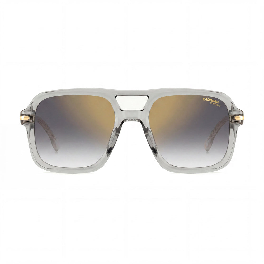 Carrera Signature Unisex Sunglasses featuring Grey Acetate Frame and UV Protected Lenses, 55mm Lens Width