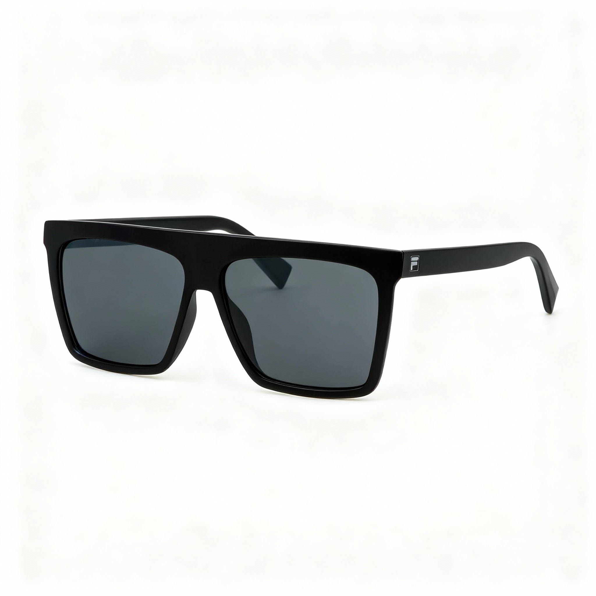 Fila Men's Casual Sunglasses - Injected Matte Black Frame, Smoke Polycarbonate Non-Polarized Lenses, 60mm, Photo 3