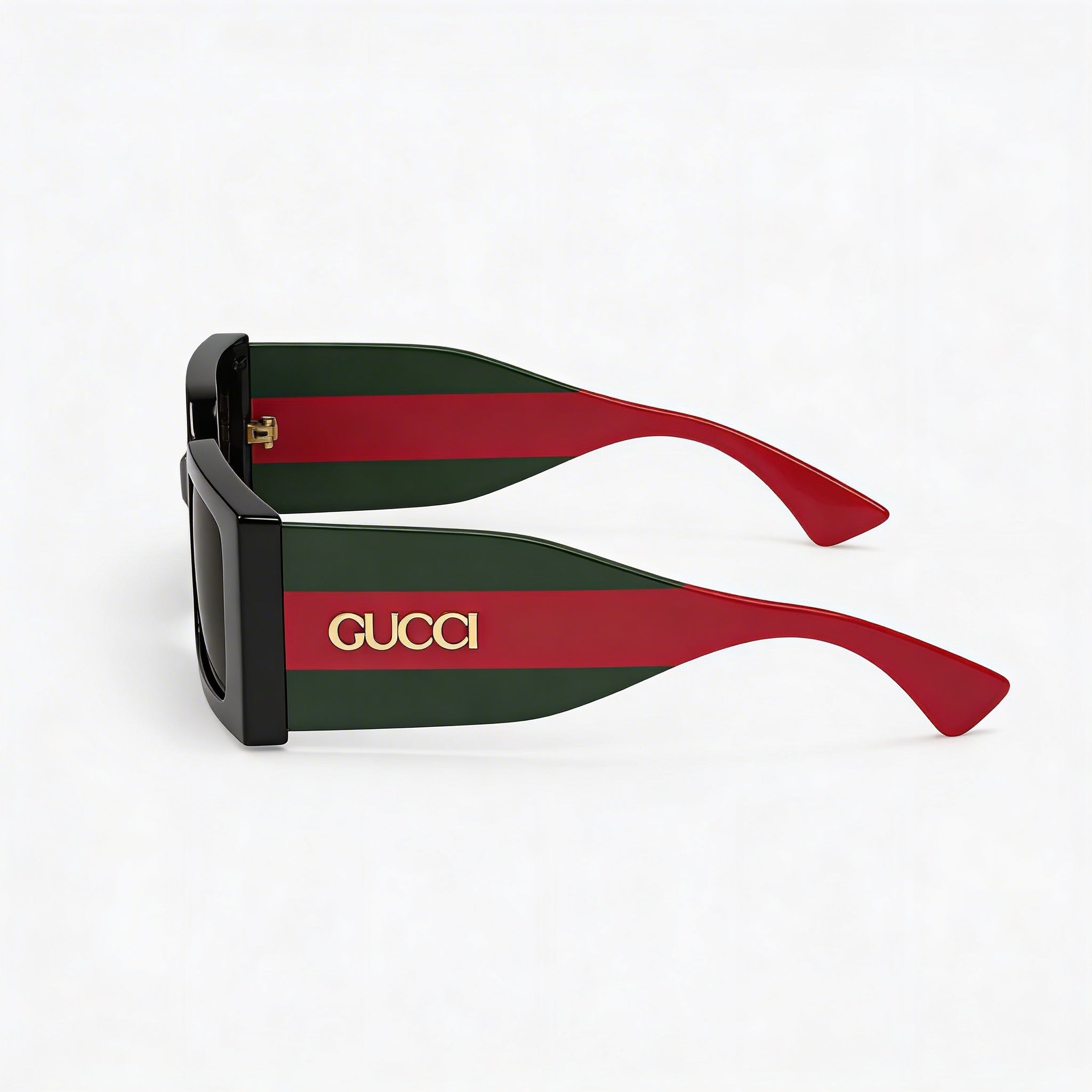 Gucci Modern Women's Plastic Polarized UV Protection Sunglasses, Black Green Frame, Black Lens, 52mm, Photo 3