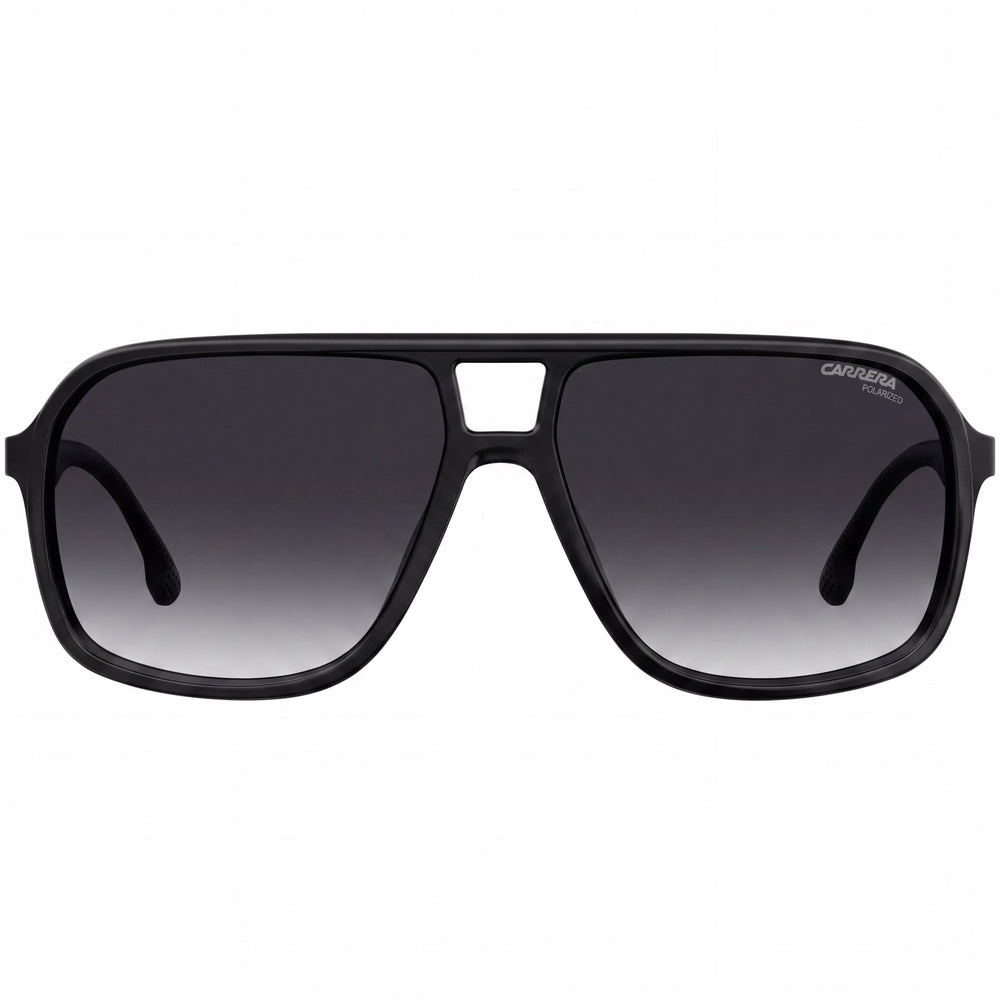 Carrera CARRERA 8035/S Gafas de sol de poliamida negras Navigator para hombre, lentes de protección UV no polarizadas de color gris oscuro de 61 mm