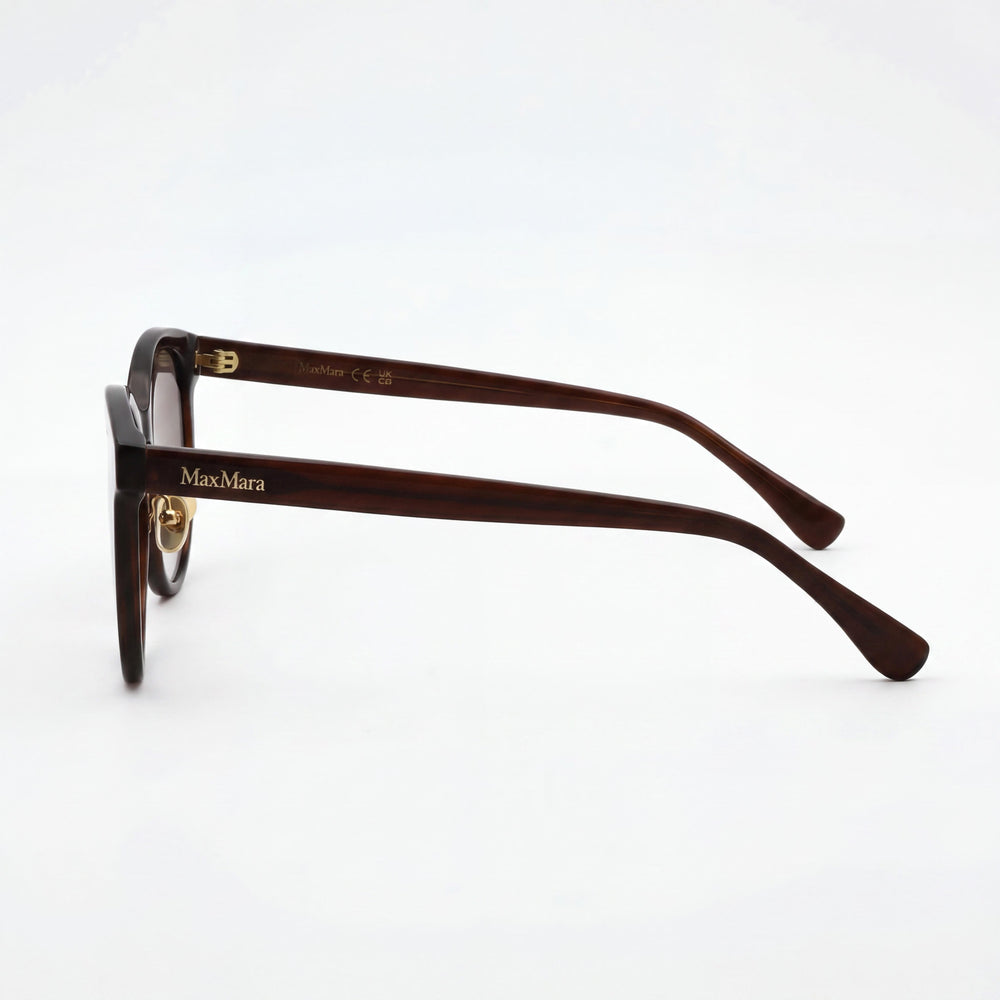 MaxMara Casual Women's Light Brown Acetate Frame with Grey Non-Polarized Lenses Sunglasses 55/20/145