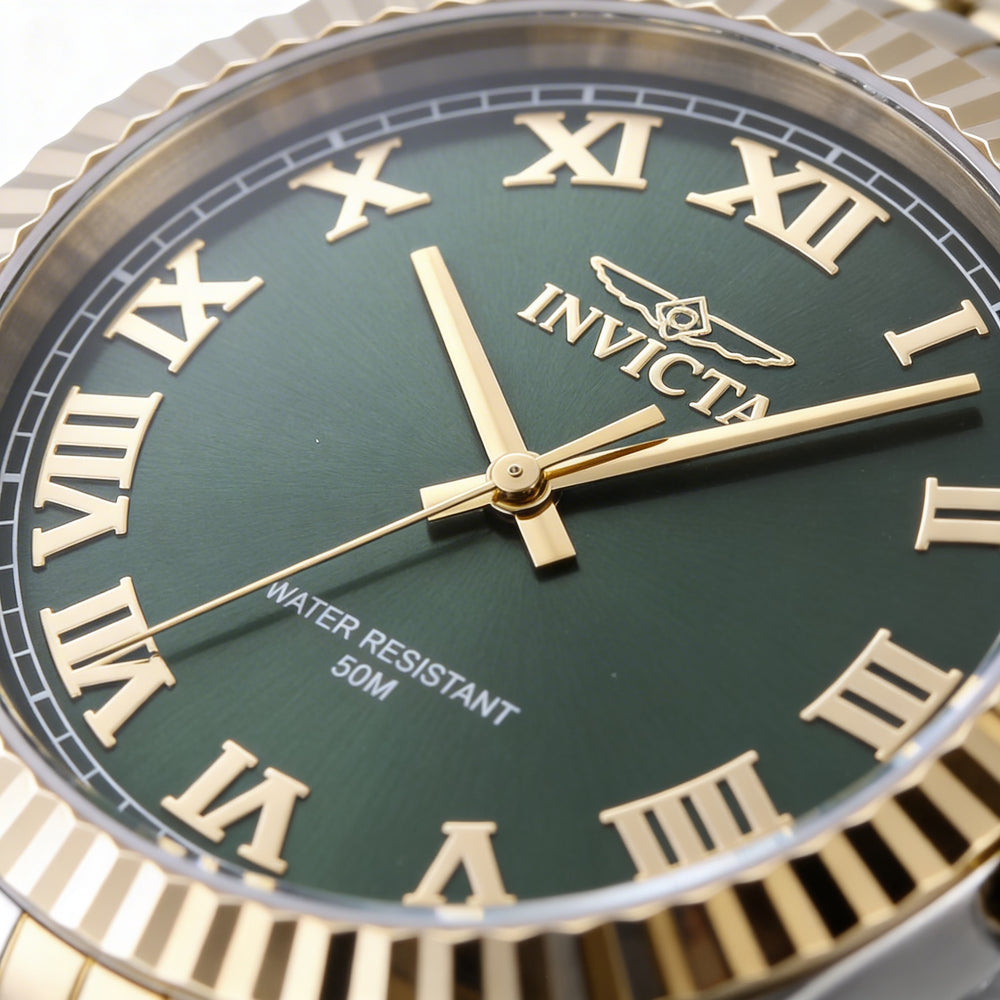 Invicta Specialty 47403 Unisex Classic Green Dial Stainless Steel Quartz 5 Bar Water Resistant Watch 43mm