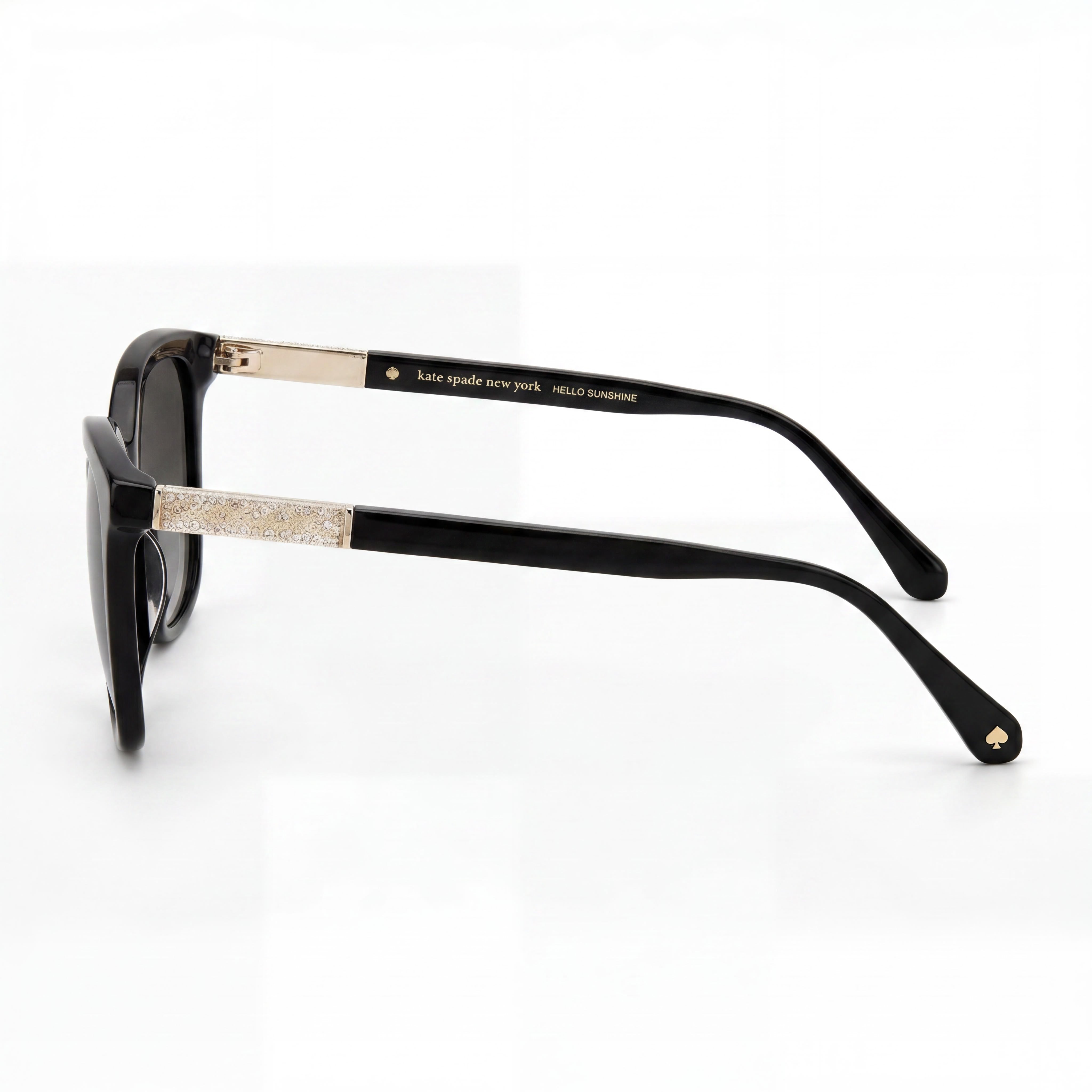 kate spade new york Reena/S Women's Acetate Frame Black 53mm Grey Shaded 100% UV Protection Sunglasses, Photo 3