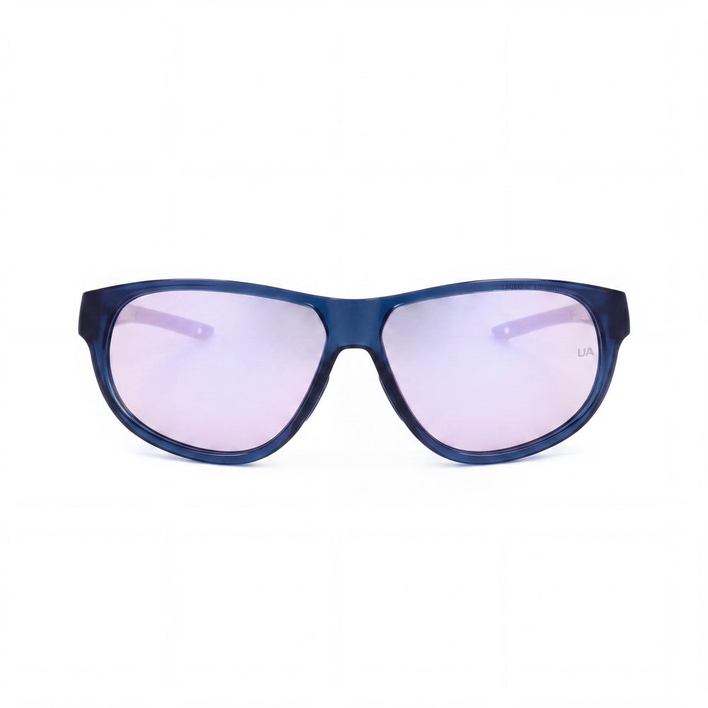 Gafas de sol Under Armour UA Intensity TR90 Wrap para mujer con protección UV, montura azul patchwork, lentes multicapa extra blancas, 59 mm