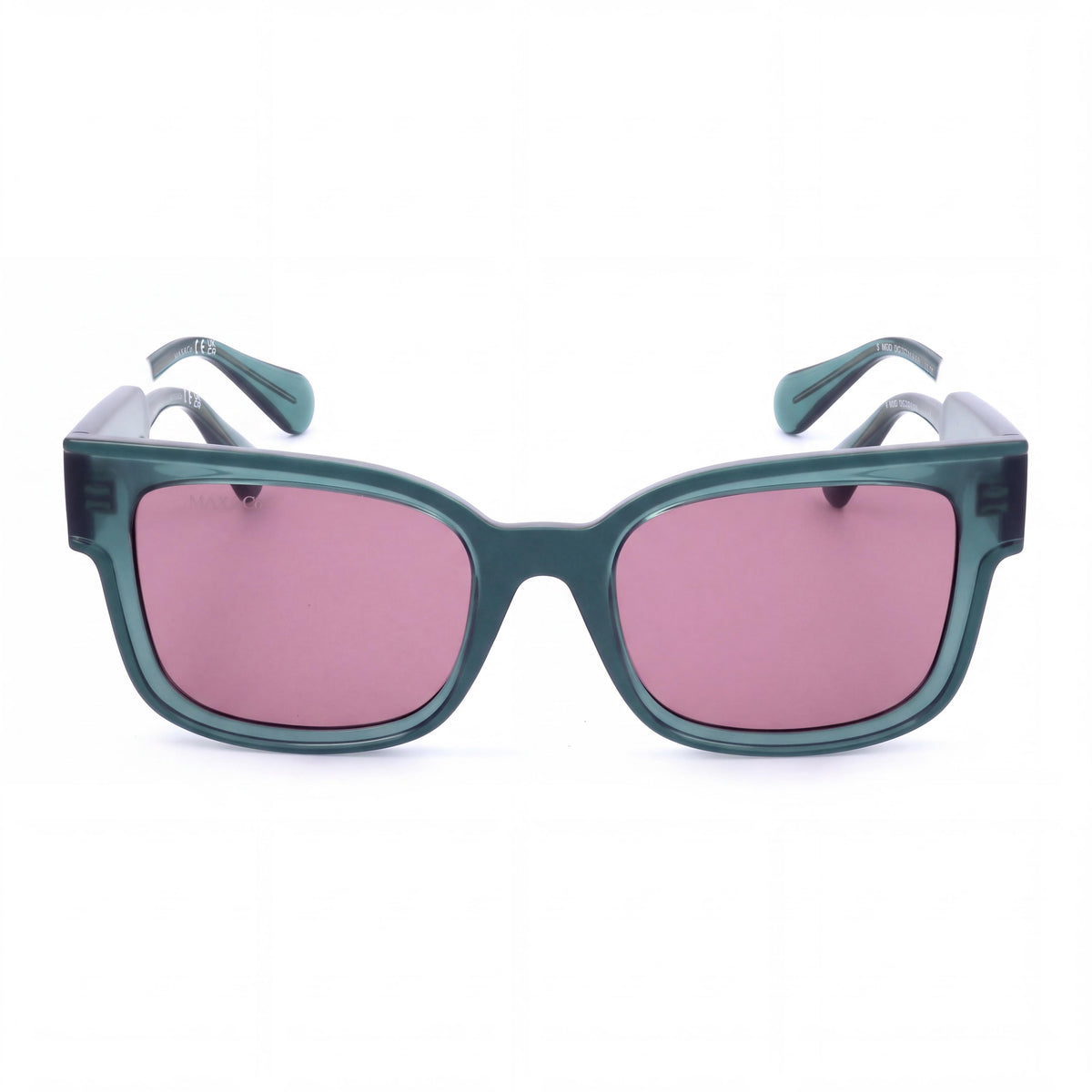 Max&Co. Casual Women's Sunglasses with Dark Green Plastic Frame and Grey Lenses, Size 53-20-140, Photo 2