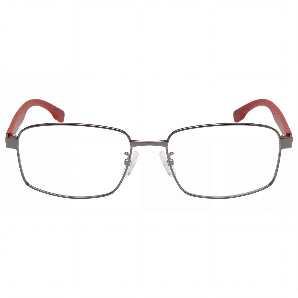 Hugo Boss Boss 1470/f Unisex Rectangular Alloy Steel Optical Frames Matte Dark Ruthenium 38-17-150
