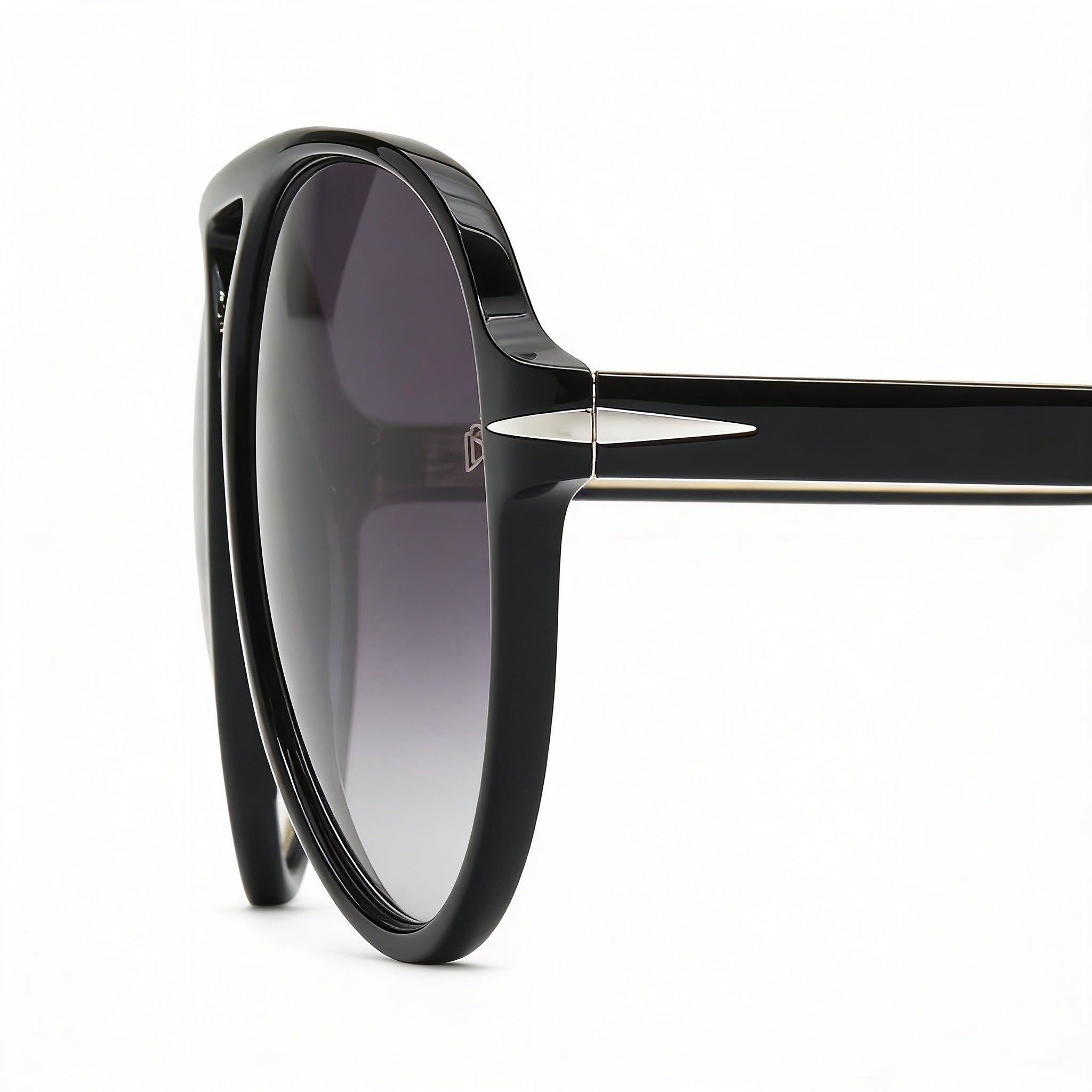 David Beckham Db 7005/S Unisex Aviator Black Plastic Sunglasses Dark Grey Shaded UV Protection Lenses 57mm, Photo 3