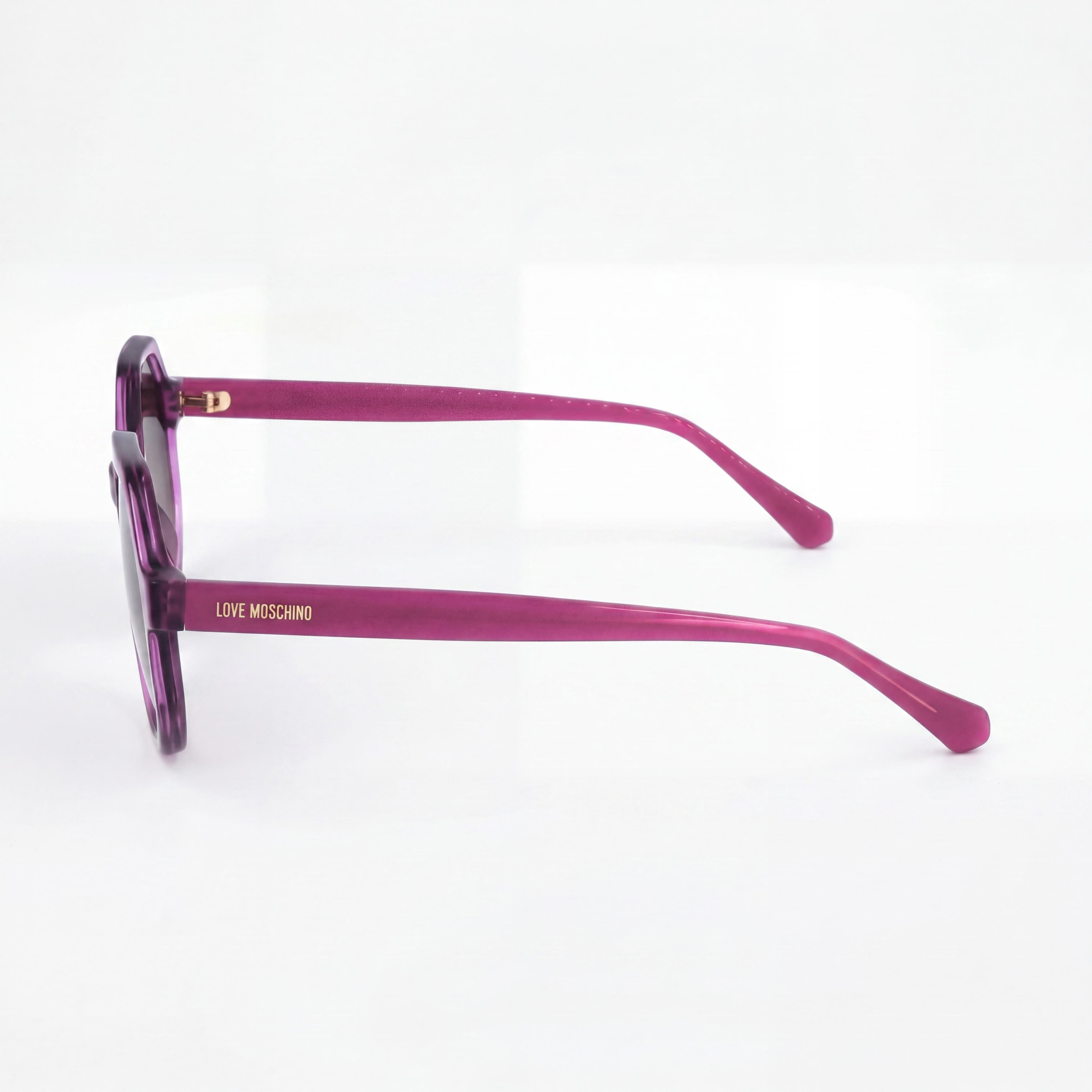 Love Moschino Women's Casual Sunglasses, Fuchsia Frame, Brown Shaded Lenses, UV Protection, Size 52-20-140, Photo 2
