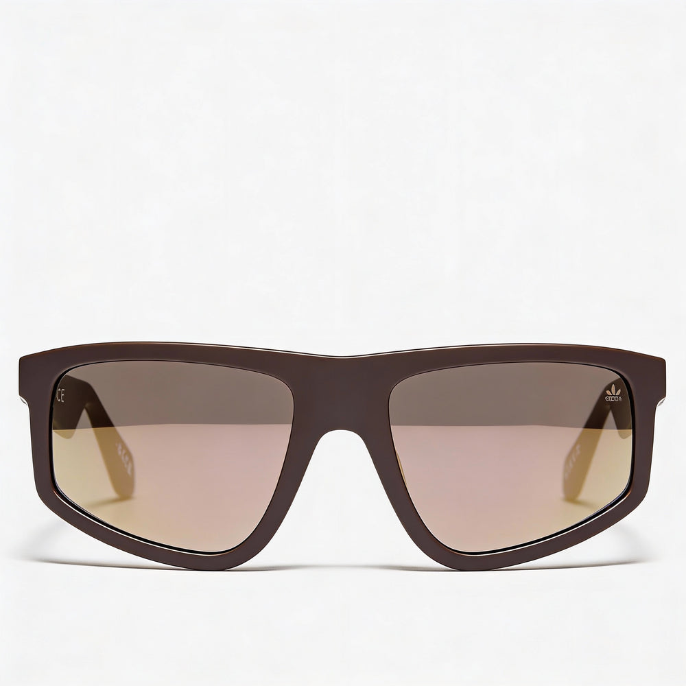 Gafas adidas Originals Or0108 para hombre con montura de plástico marrón oscuro mate y lentes marrones de 55 mm