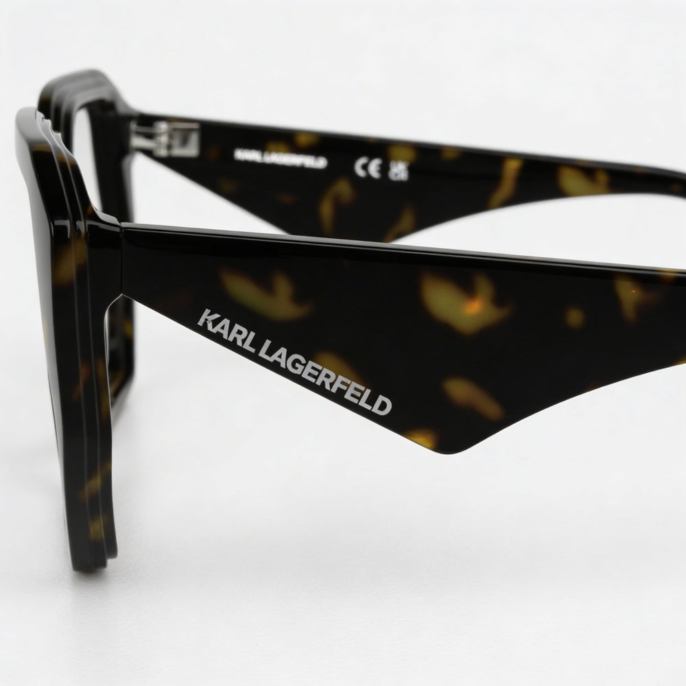 KARL LAGERFELD Kl6213 Women's Acetate Frame Eyeglasses in Tortoise with Transparent Lenses 54mm