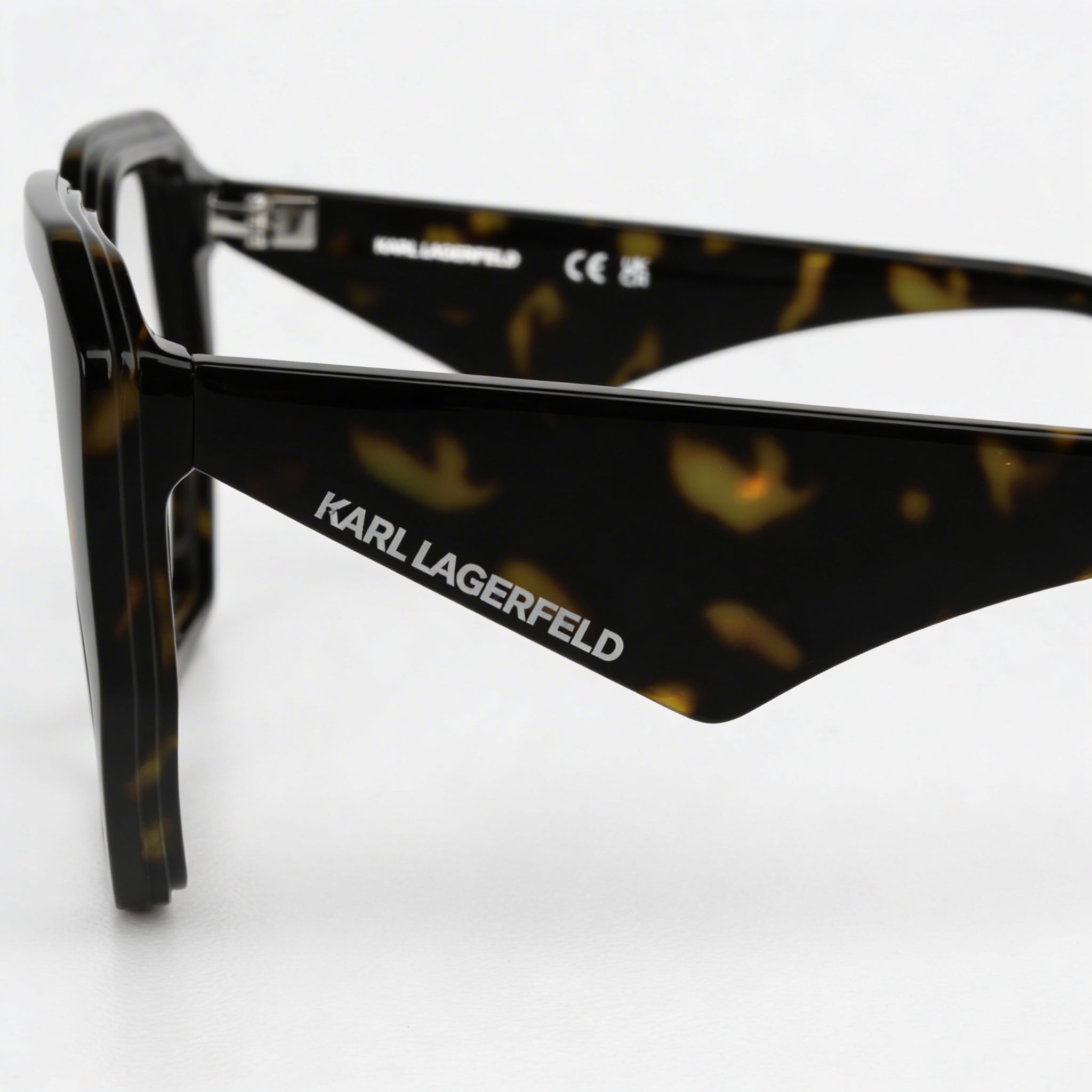 Gafas Karl Lagerfeld Kl6213 para mujer con montura de acetato en carey y lentes transparentes de 54 mm, Photo 3