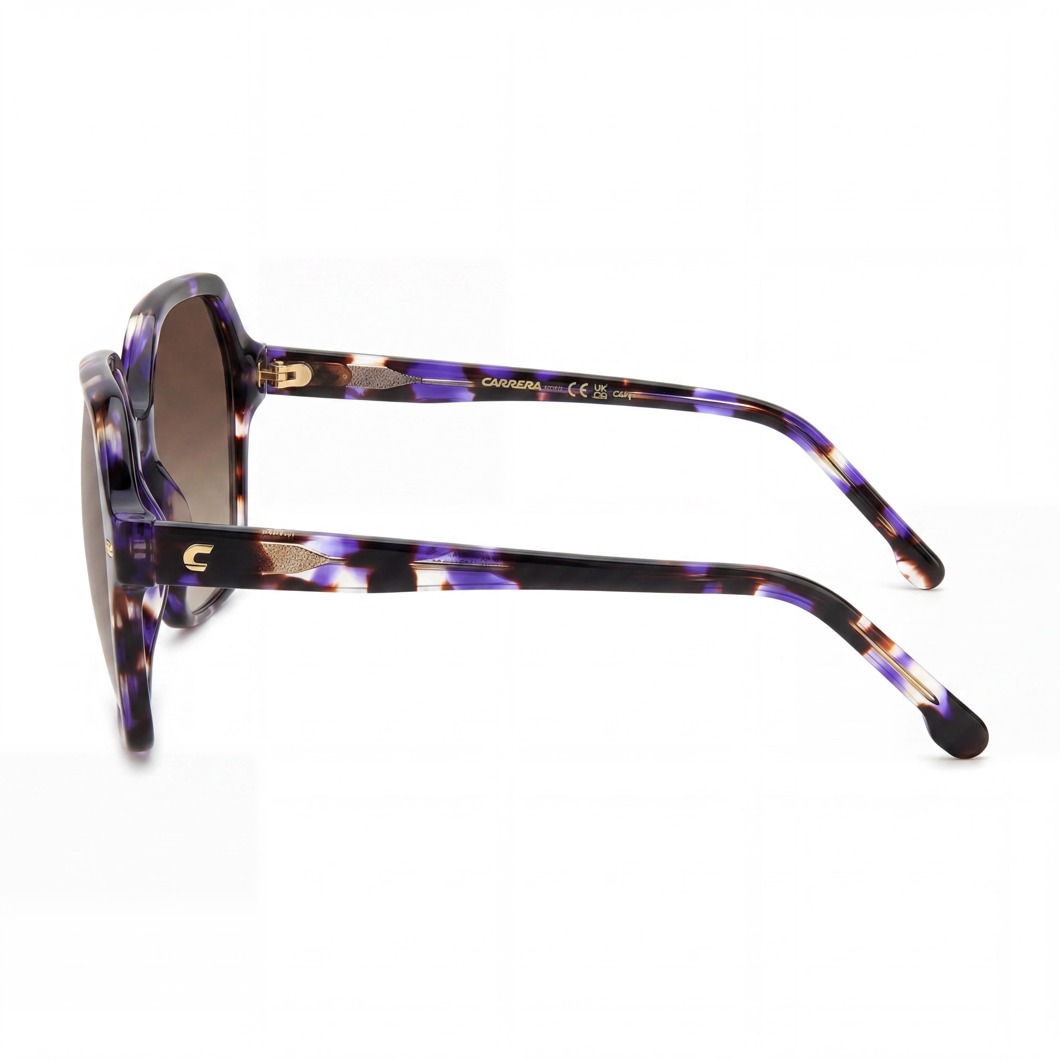Gafas de sol Carrera 3026/S para mujer, montura violeta Habana, lentes marrones degradadas, acero inoxidable, protección UV del 100 %, 56 mm, Photo 3