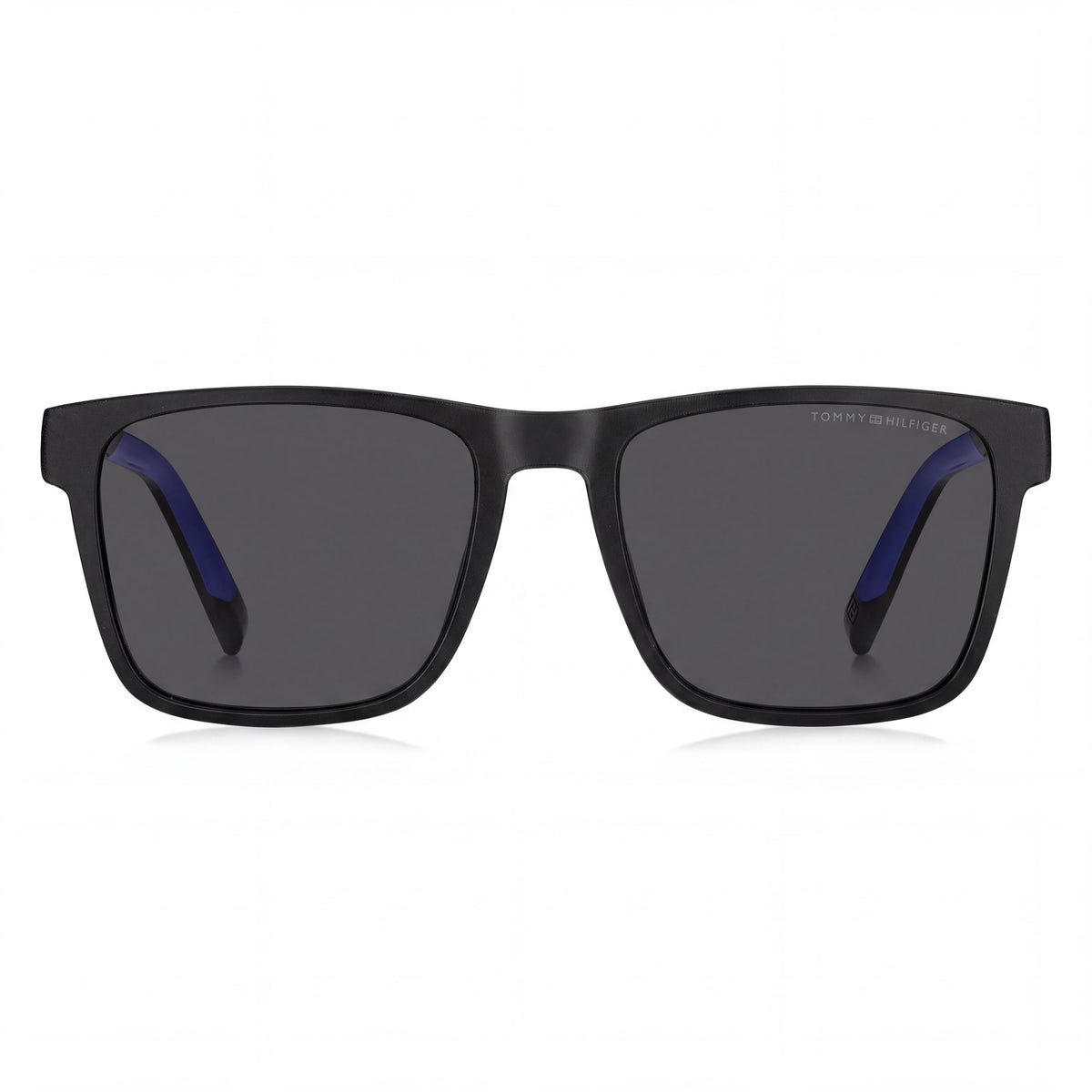 Gafas de sol rectangulares plegables Tommy Hilfiger Th 2144/S de protección UV para mujer, color negro, azul, gris, 55 mm, Photo 2