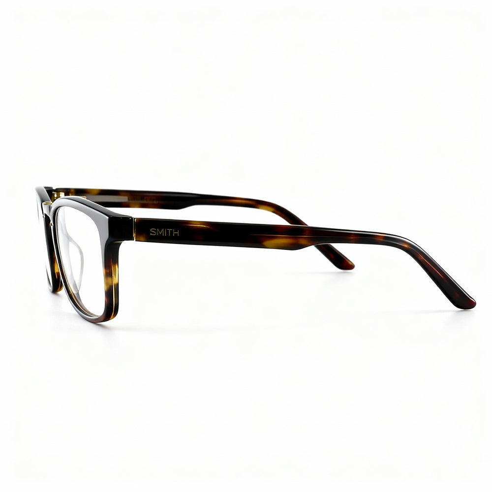 SMITH QUINCY Unisex Tortoise Acetate Square Full Rim Frame 50mm Eyeglasses Clear Non-Polarized