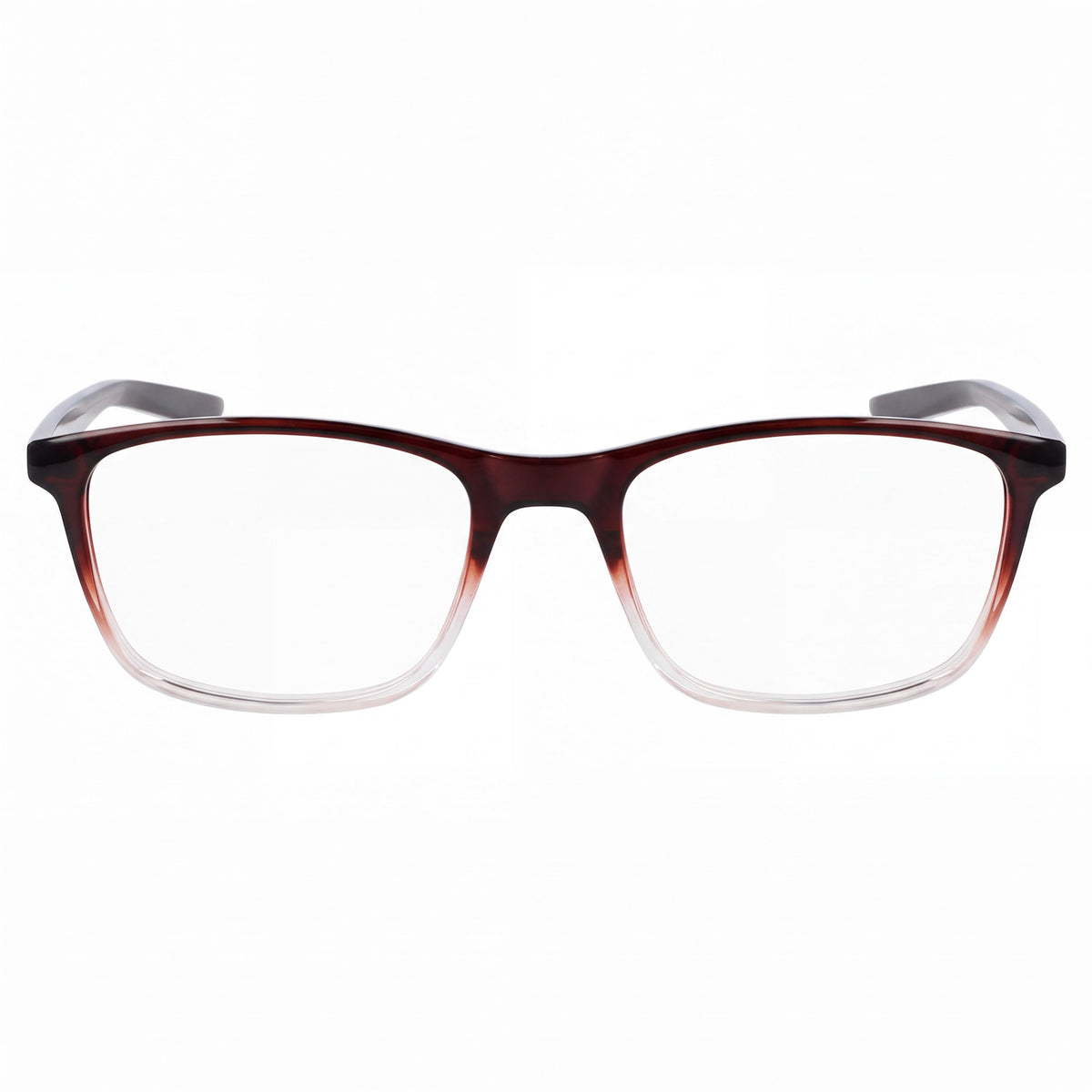 Nike 7129 Modern Unisex Plastic Eyeglasses, Brown Basalt Clear Frame with Polycarbonate Lenses, Size 52-19-145mm, Photo 2