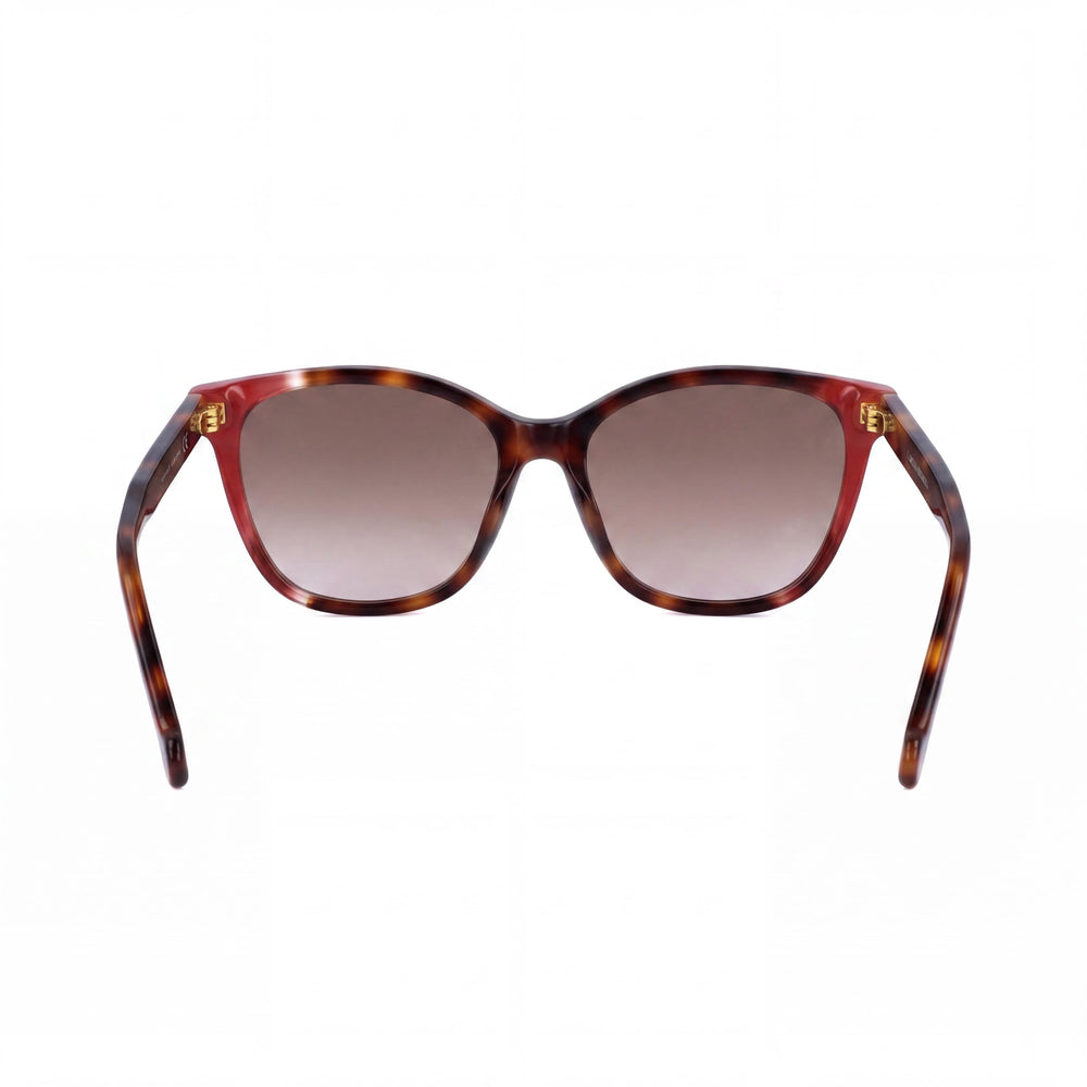 Carolina Herrera CH 0061/S Women's Classic Acetate Havana Red Frame Brown Shaded Lens Sunglasses 57