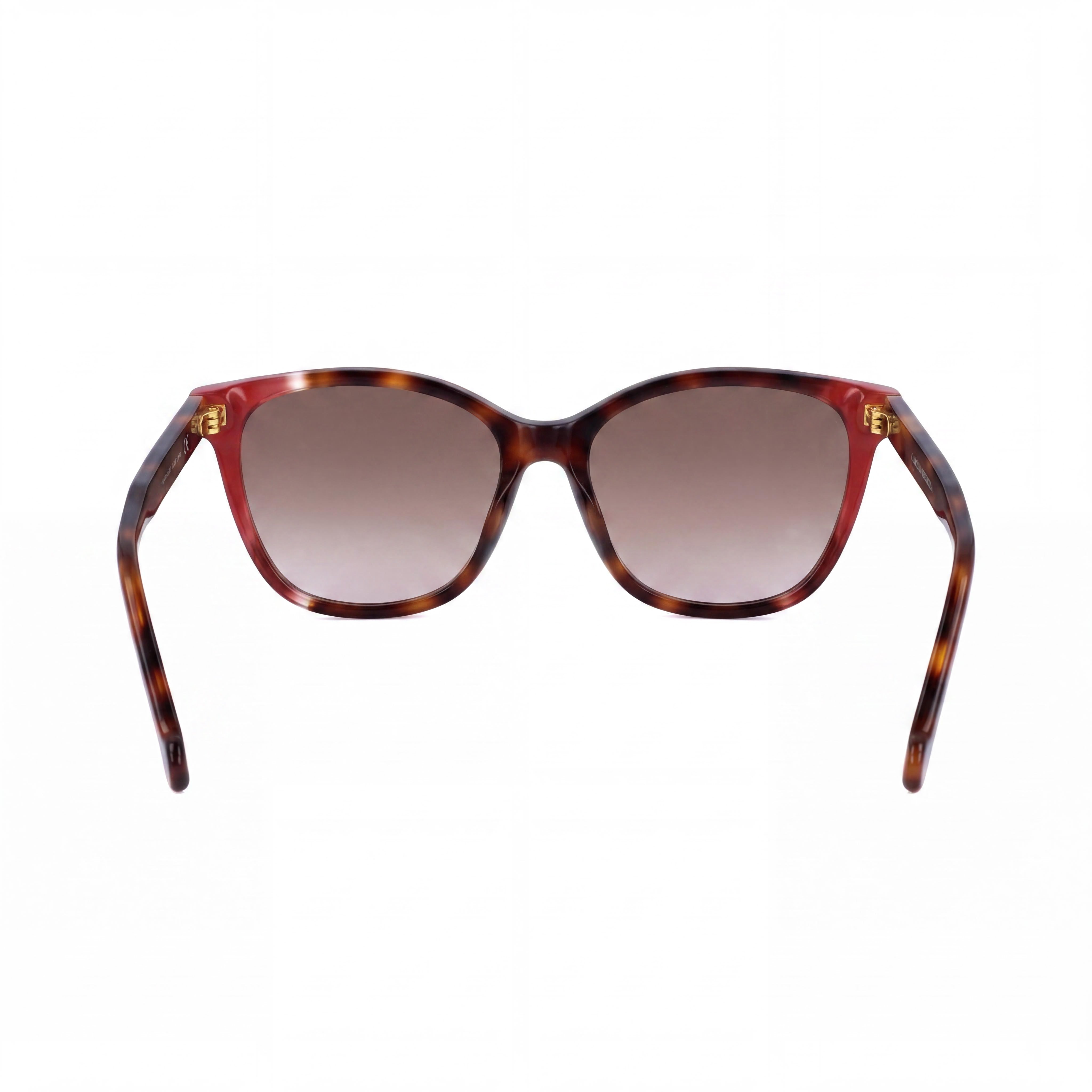 Gafas de sol Carolina Herrera CH 0061/S para mujer, de acetato clásico, montura en rojo habana, lentes degradadas marrones, 57, Photo 2