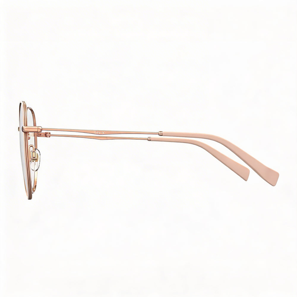 Levi's Lv 5023 Women's Pink Metal Frame Non Eyeglasses, 52mm Lens Width, 18mm Bridge, 145mm Temple Length