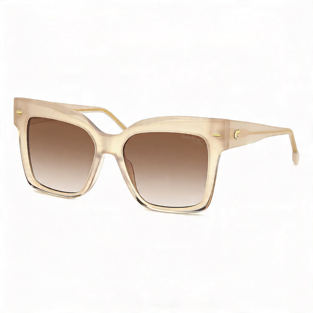 Carrera Casual Women's Sunglasses, Ivory Acetate Frame, Brown Shaded Polycarbonate Lenses, 54mm Lens