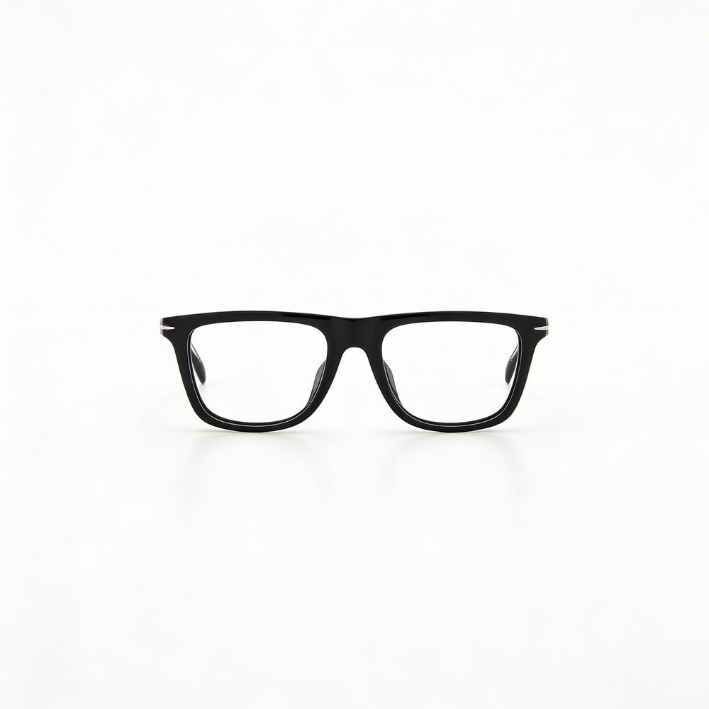David Beckham Db 7061/F/Bb Unisex Black Silver Plastic Frame Polycarbonate Polarized Lenses 53mm
