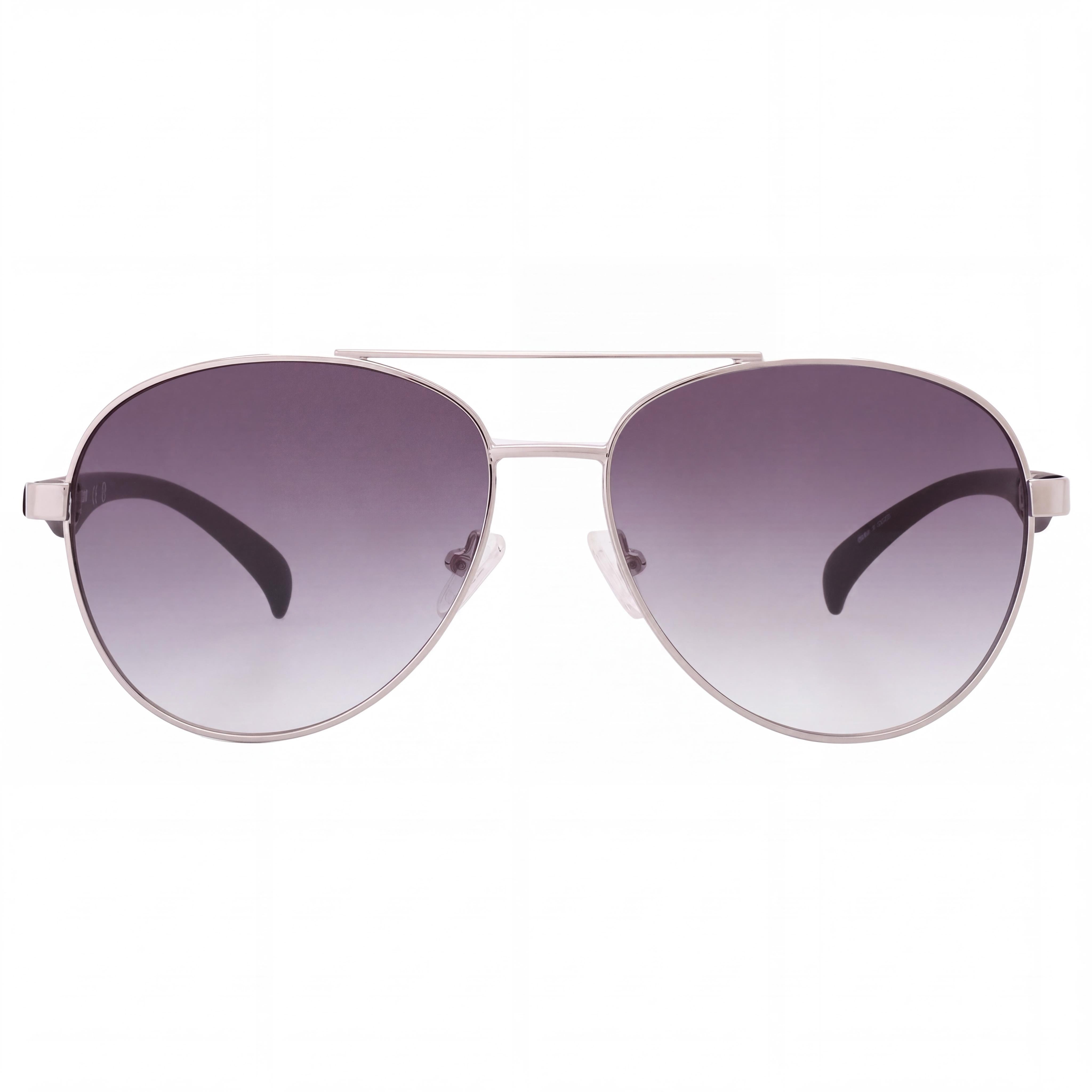 Kenneth Cole REACTION Kc1318 para mujer, montura piloto de metal, níquel claro brillante, lentes humo degradado, protección UV, 52 mm, Photo 2
