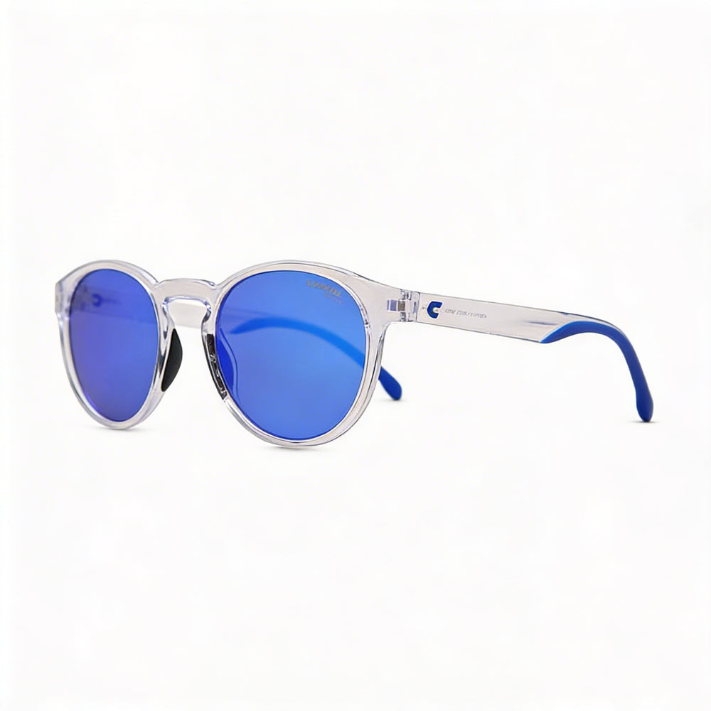 Carrera 8056/S Unisex Transparent White Propionate Frame Blue Multilayer Lenses 100% UV Protection 51mm