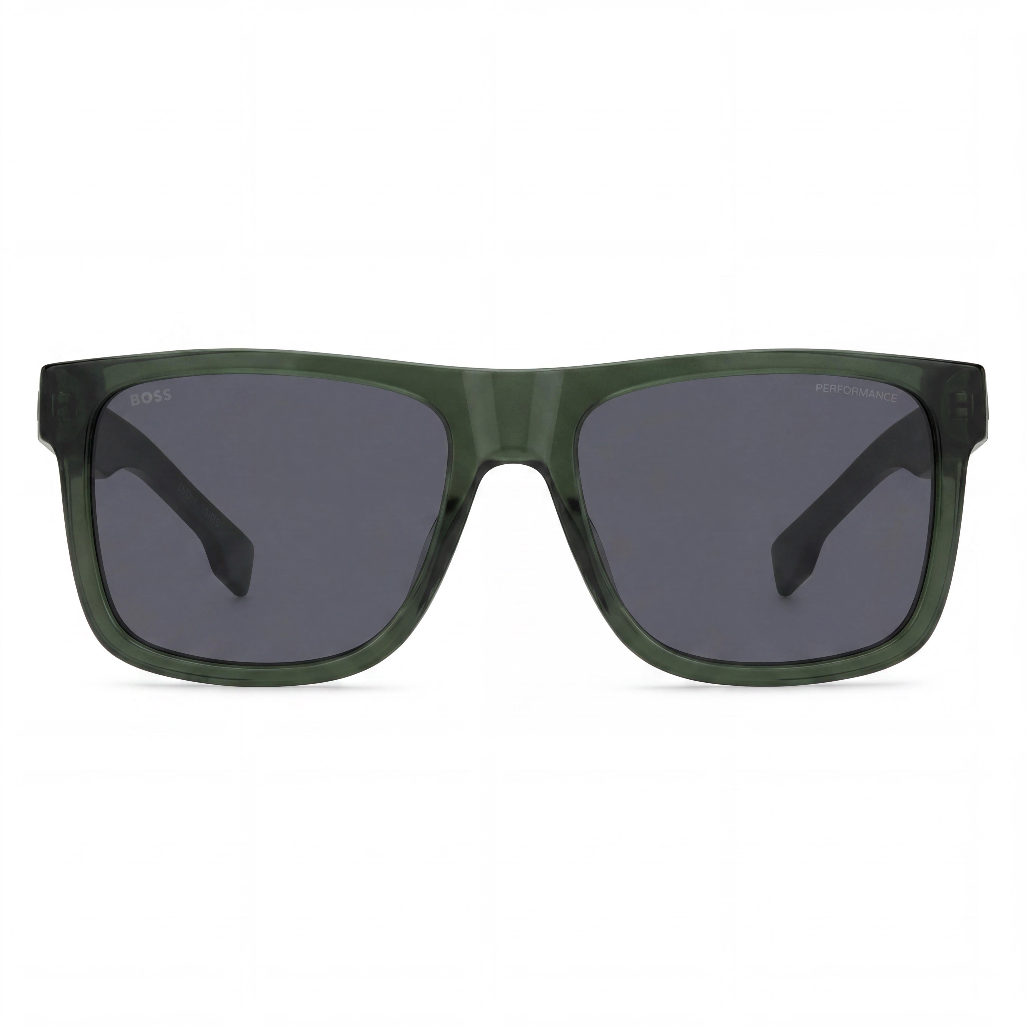 Gafas de sol Hugo Boss 1647/S para hombre con montura de celulosa ecológica verde y lentes grises, 100 % protección UV, 55-18-145 mm, Photo 2