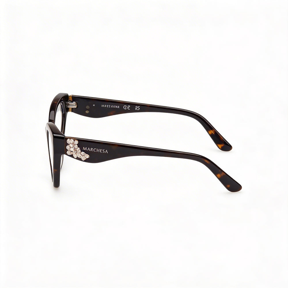 Guess by Marciano Gm50038 Women's Dark Havana Plastic Frame Eyewear with Polycarbonate Lenses, 53mm