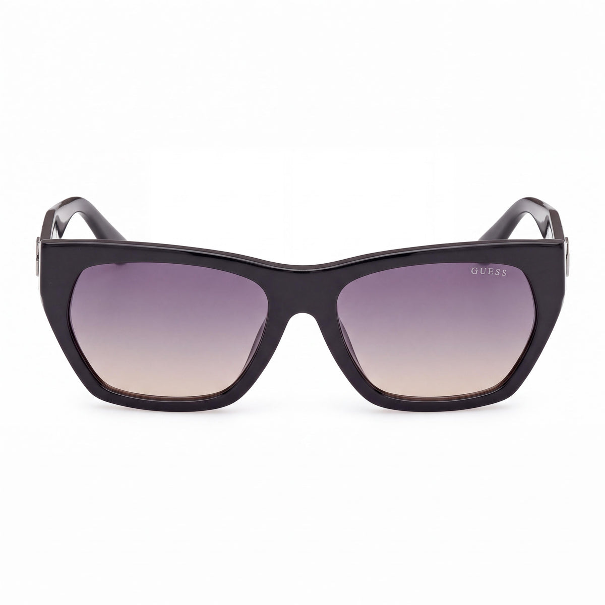 Gafas de sol GUESS GU00203-H01B56 para mujer, estilo clásico, montura de plástico negro brillante, lentes ahumadas degradadas 100% UV no polarizadas, 56-18-140, Photo 2