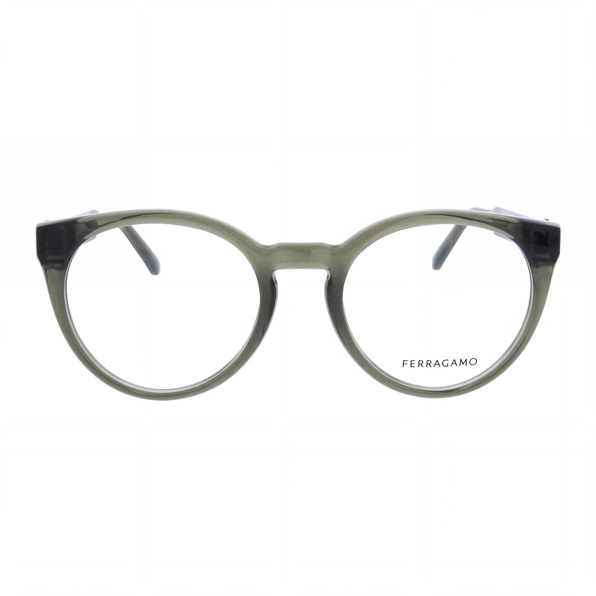 Ferragamo Sf3032e Women's Transparent Khaki Acetate Frame Eyewear Lens 51mm Bridge 20mm Temple 140mm, Photo 2