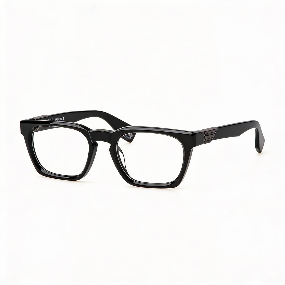 Gafas Police Vpln64 para hombre con montura negra brillante - Ancho de lente: 53 mm, puente: 22 mm, patilla: 145 mm