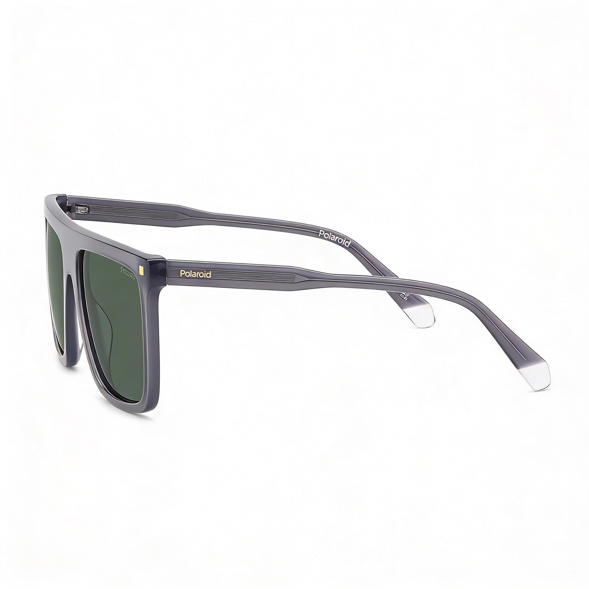 Gafas de sol Polaroid Casual Unisex de acetato polarizadas 100 % UV con montura gris y lentes verdes de 56 mm, Photo 3