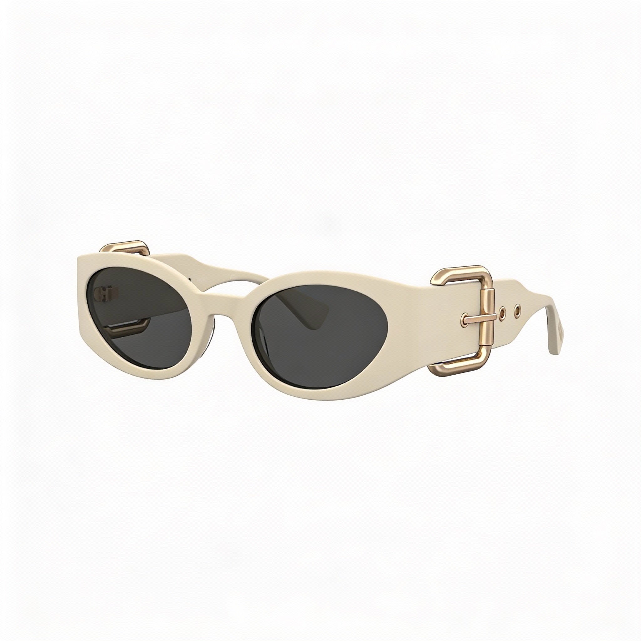 Moschino Metal Trim Women's Ivory Polyamide Injection Grilamid Frame for Prescription Lenses 53-23-135mm, Photo 2