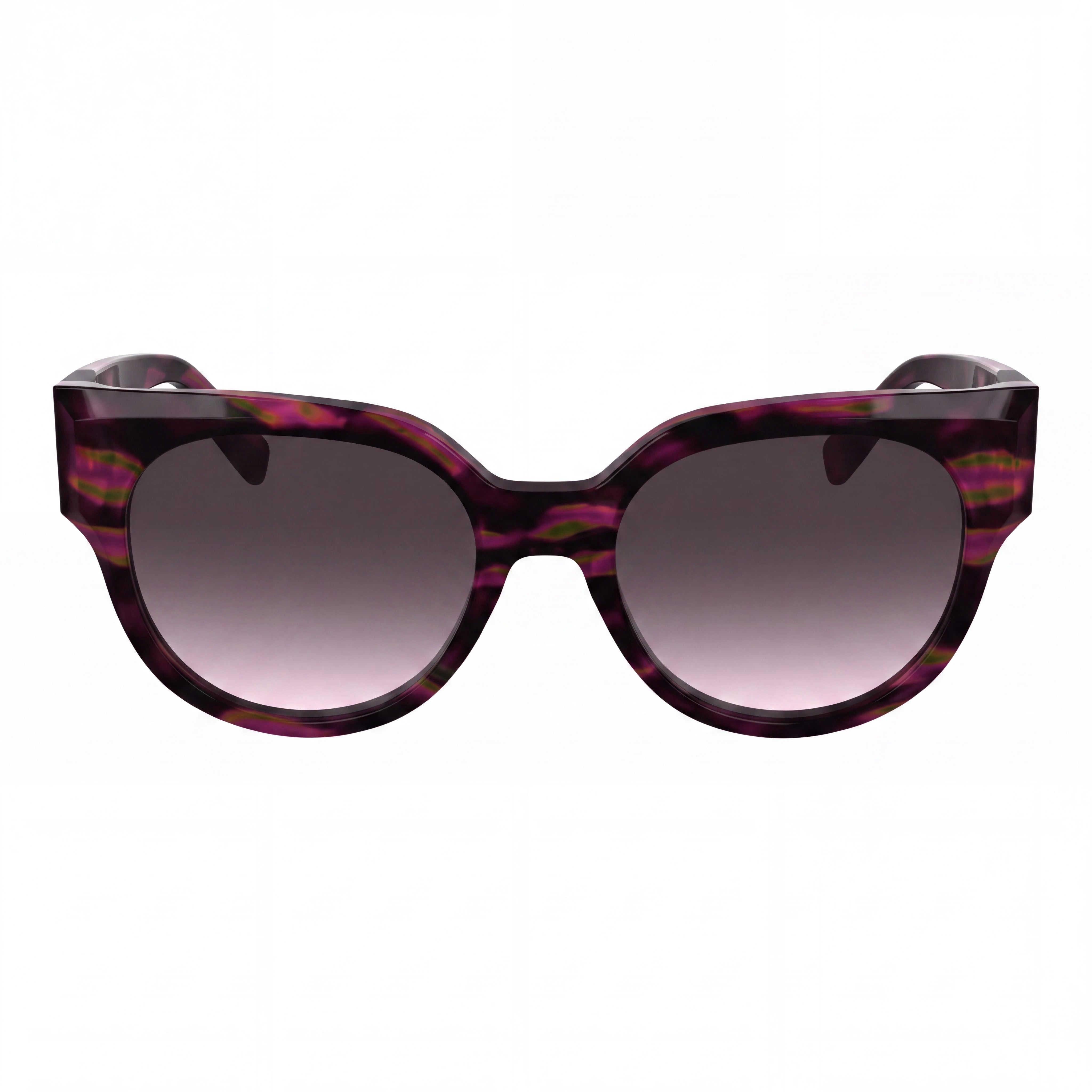 Gafas de sol de acetato texturizado marrón/morado/rosa casuales para mujer Longchamp, lentes moradas, UV 400, 53 mm, Photo 2