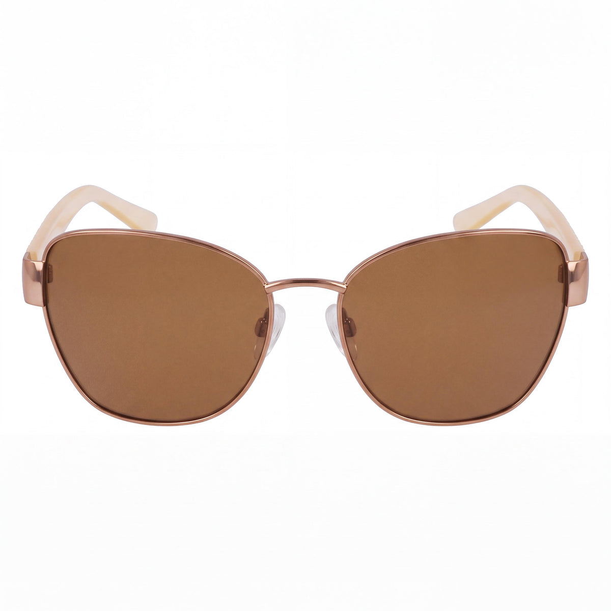 Gafas Polarizadas Clásicas de Acetato Anne Klein para Mujer con Montura Mocha y Lentes Multicolor, Ancho de Lente de 58 mm, Photo 2