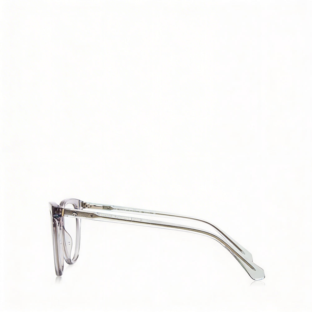 Kate Spade New York Gafas Modernas Unisex con Montura Cuadrada de Acetato Gris Transparente y Cristales Grises de 51 mm