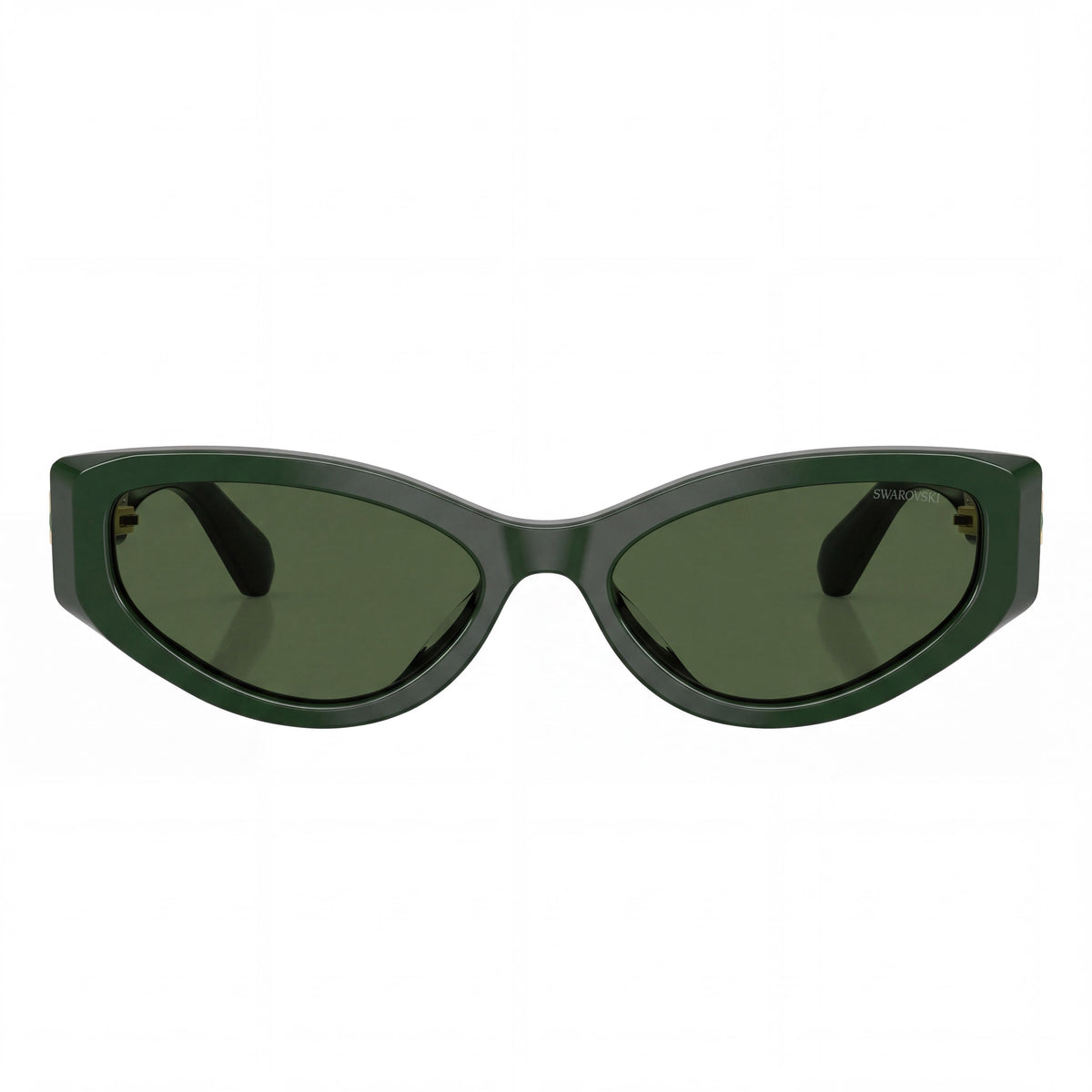 Swarovski Sk6045u Women's Cat Eye Dark Green Plastic 100% UV Sunglasses 55mm, Photo 2