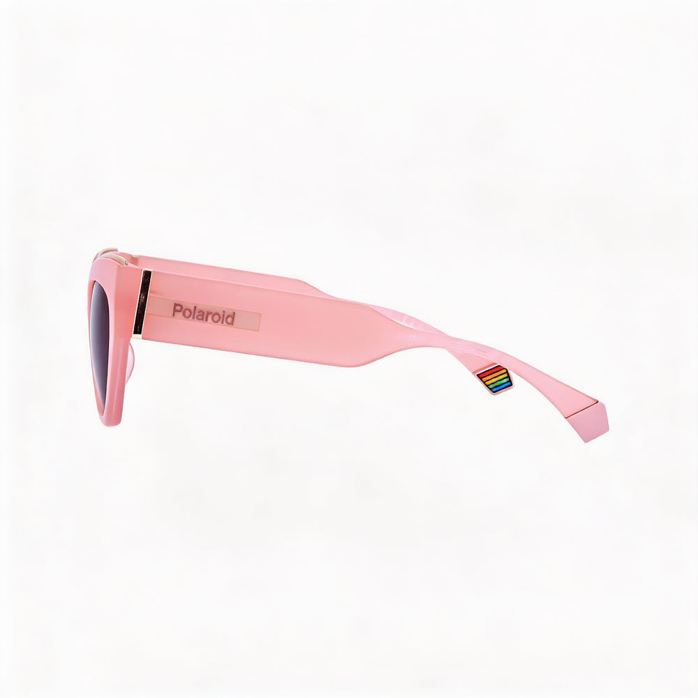 Polaroid Women's PLD 6199/S/X Cat Eye Pink Polycarbonate Grey Polarized Sunglasses 100% UV Protection 50mm