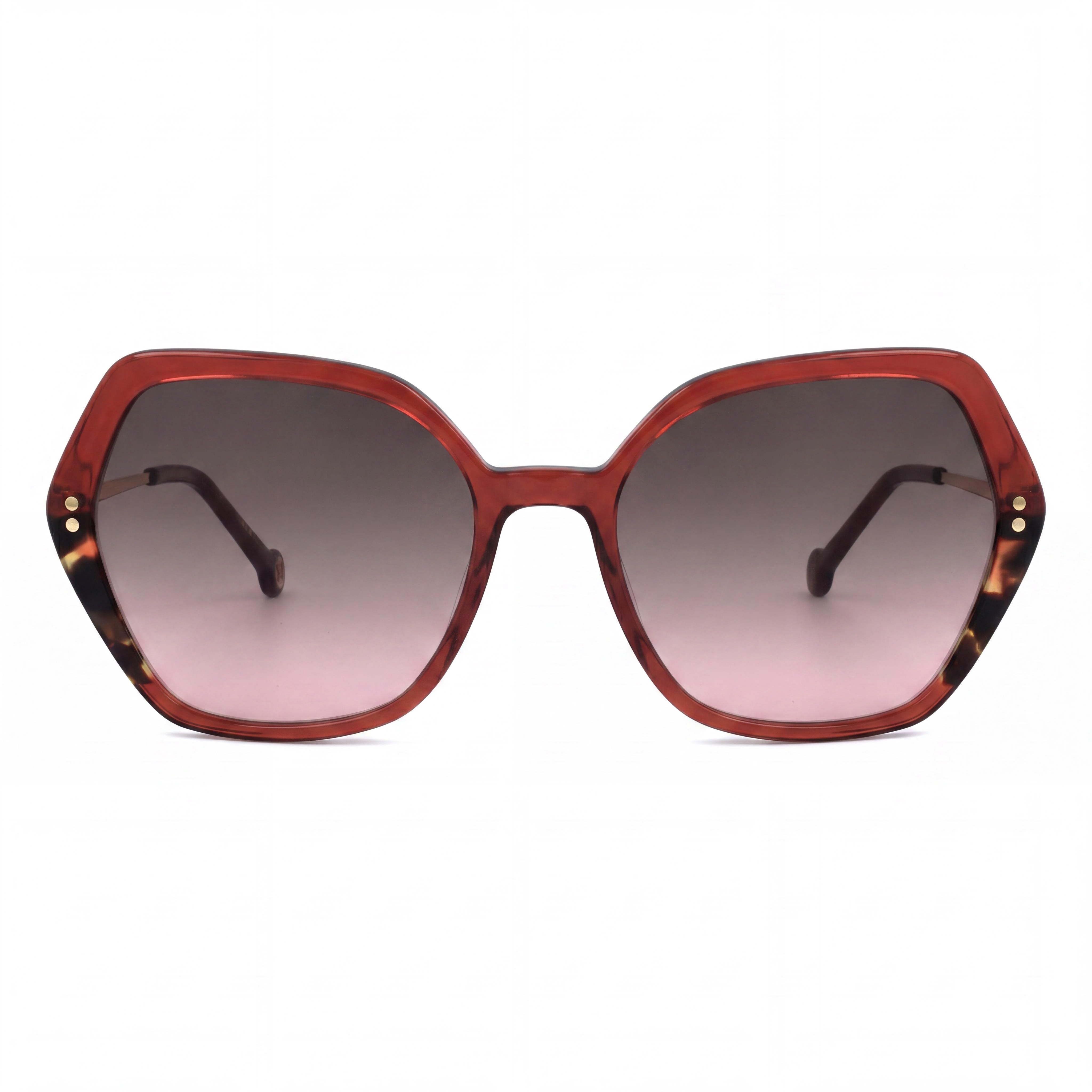 Carolina Herrera Essential Women's Light Acetate Sunglasses, Burgundy Havana Brown Frame 55mm, Photo 2