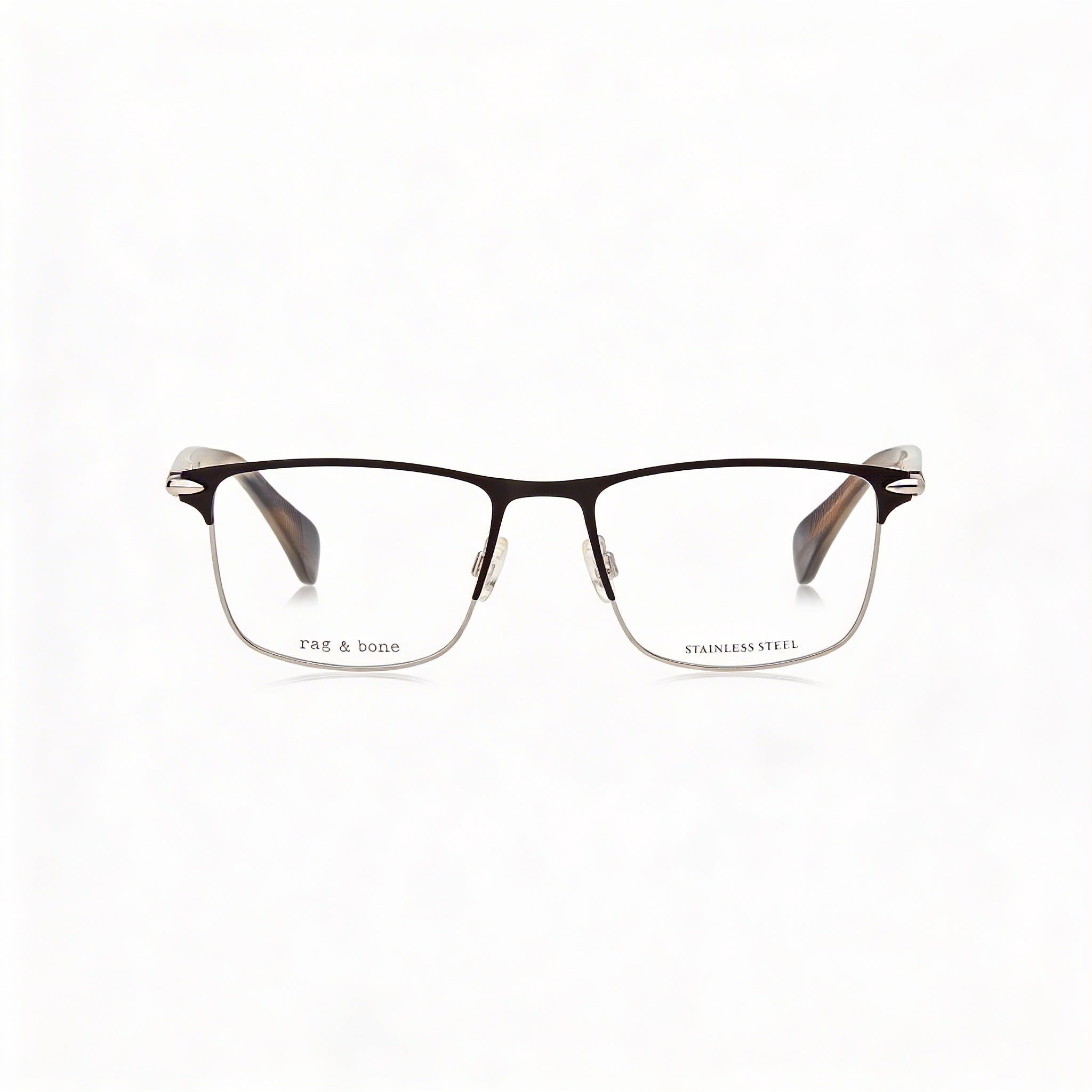 Rag & Bone Rnb7046 Men's Casual Steel Frame Black Greyhorn Polycarbonate Lens Sunglasses 53mm, Photo 2