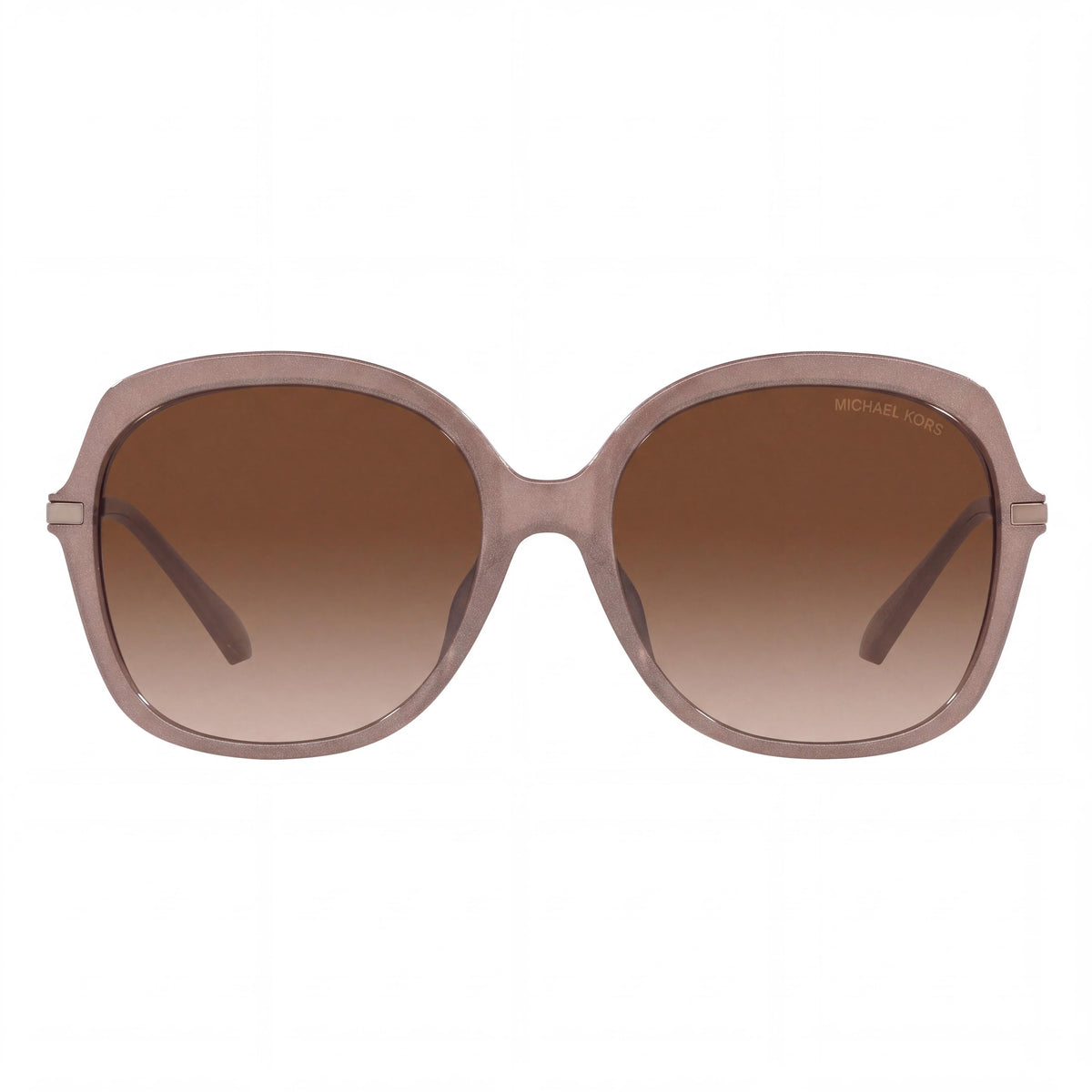 Michael Kors Mk2149u Women's Square Plastic Sunglasses Blush Camel Pearlized Smoke Brown Gradient 56mm UV Protected, Photo 2