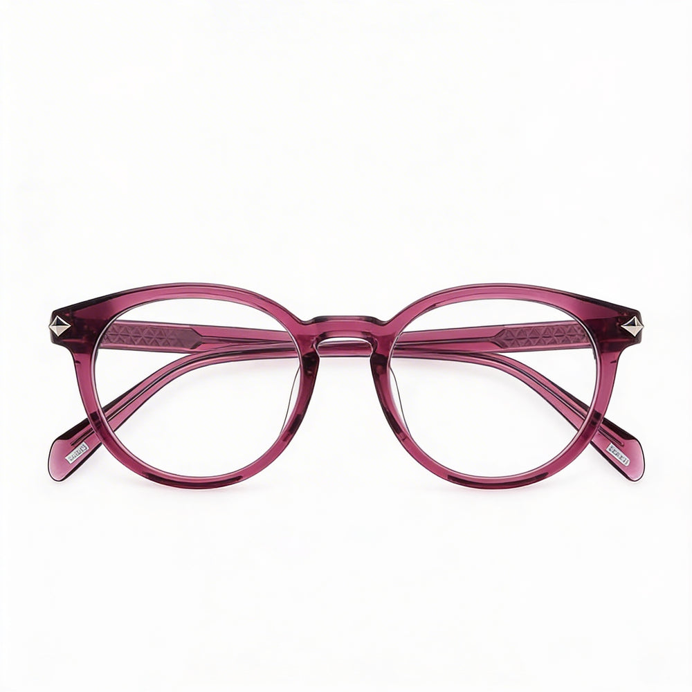 Gafas graduadas Police Modern Bordeaux de acetato para mujer: lentes de 48 mm, puente de 20 mm y patillas de 135 mm.