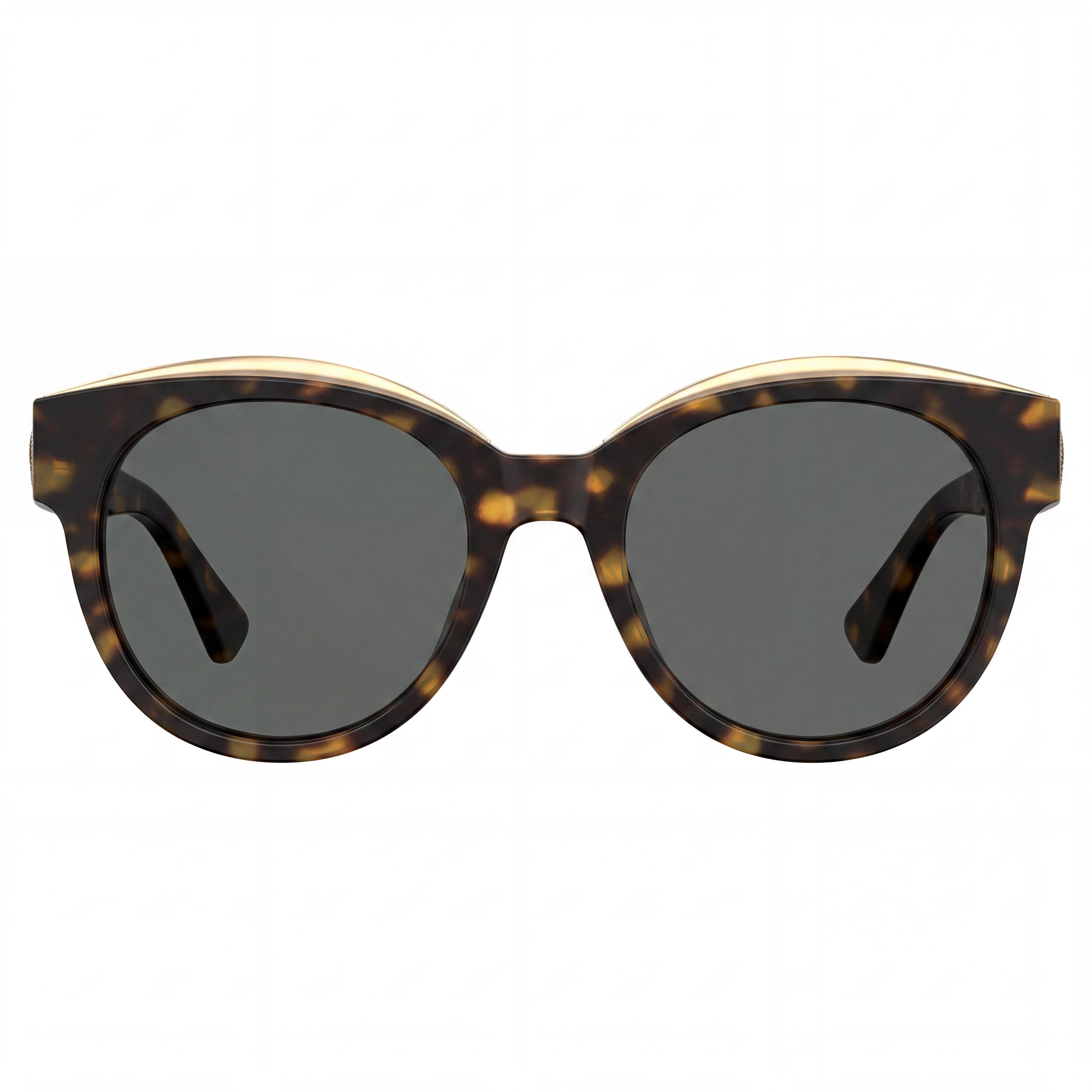 Moschino Mos 33/S Women's Metal Dark Havana Frame Gray Blue Non-Polarized UV Protection Sunglasses 52mm, Photo 2