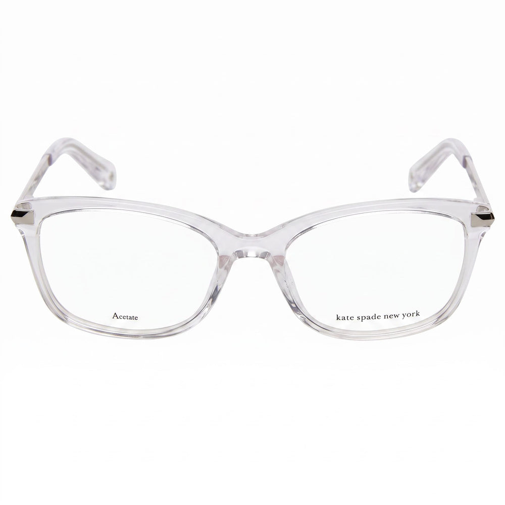 kate spade new york Vicenza Gafas para mujer con montura cuadrada completa de acetato transparente, ancho de lente de 51 mm