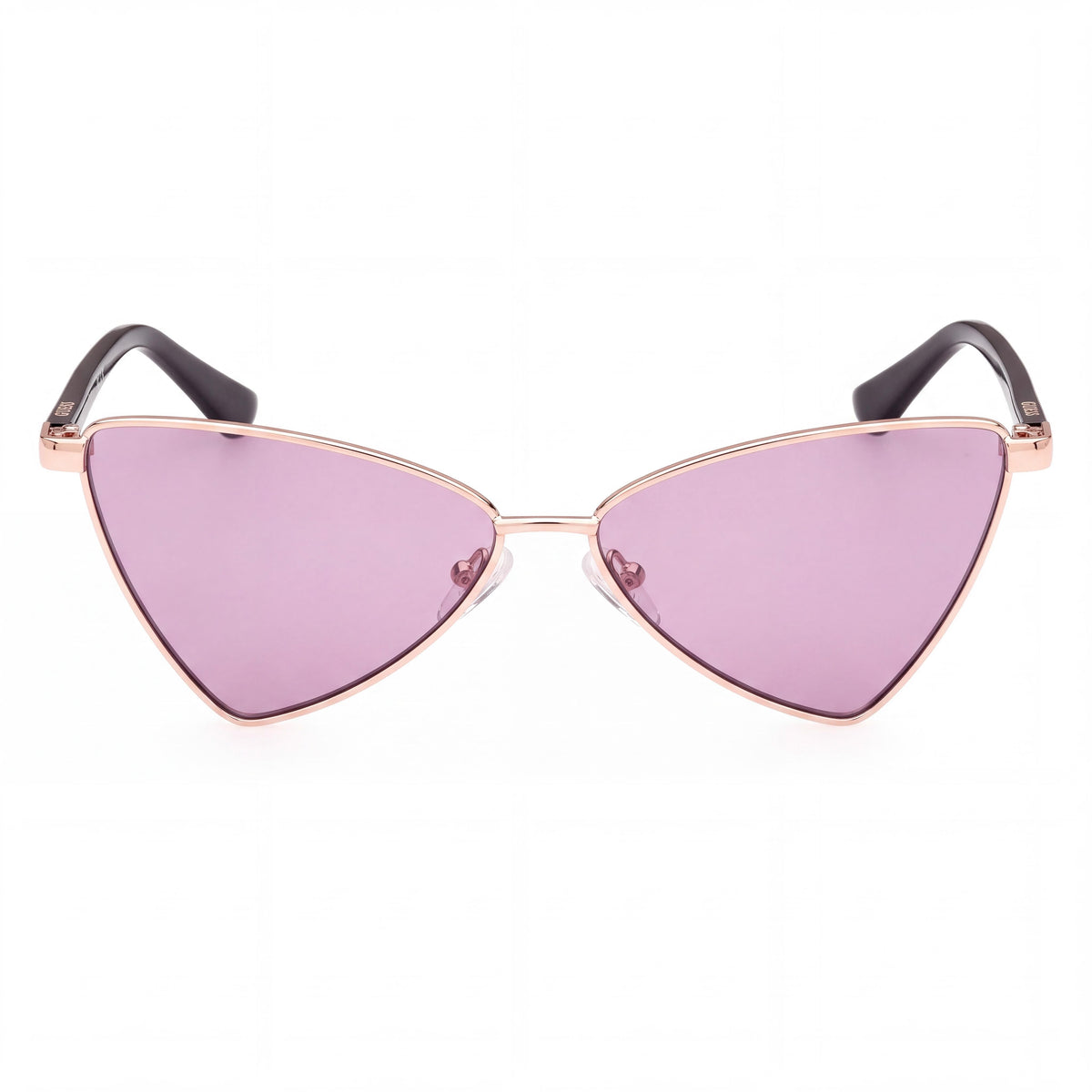 GUESS Women's UV Protective Sunglasses featuring Rose Gold Metal Frame and Violet Lenses 55mm, Photo 2